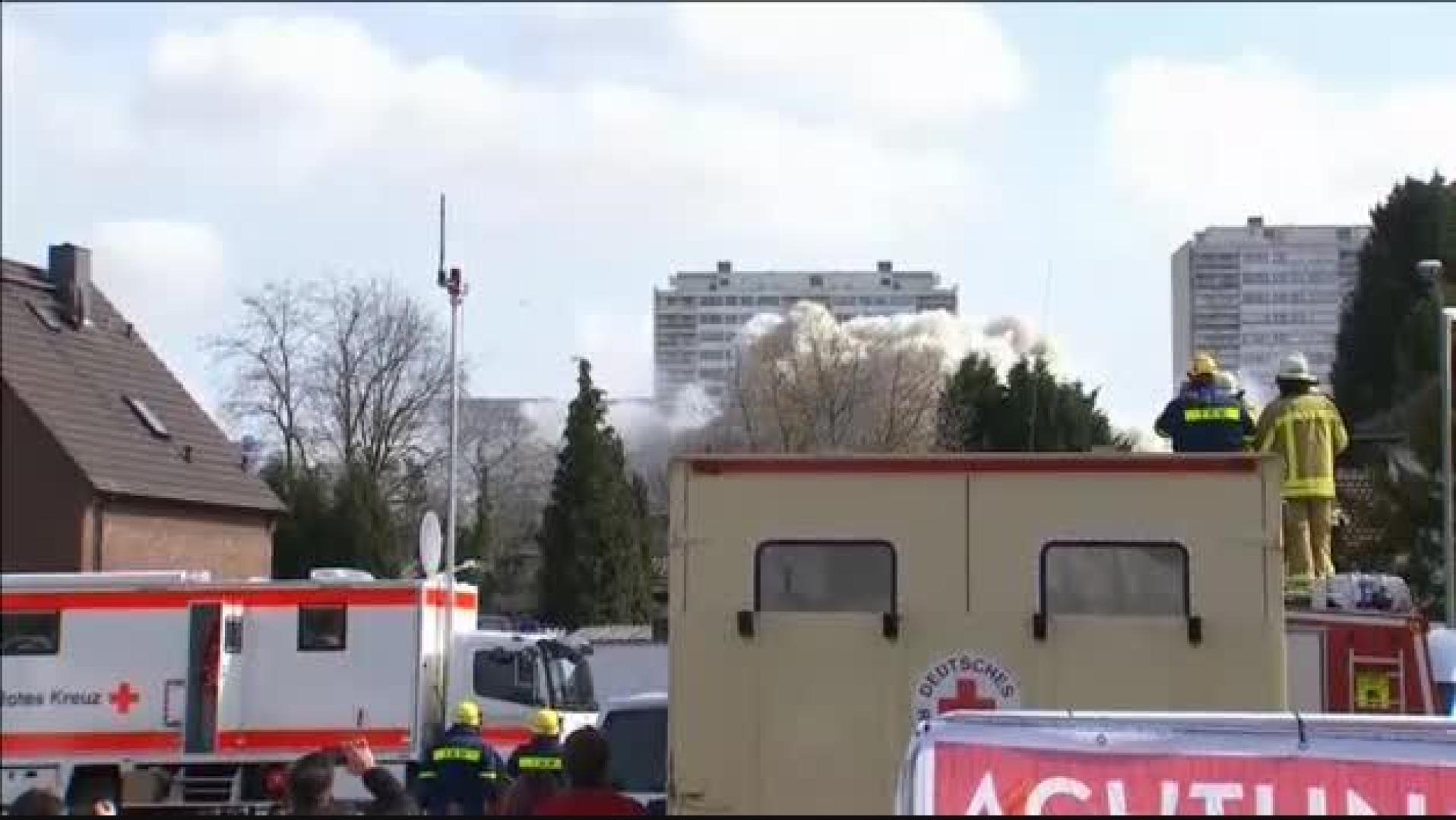 Impresionante demolición de un edificio de 22 plantas en Alemania