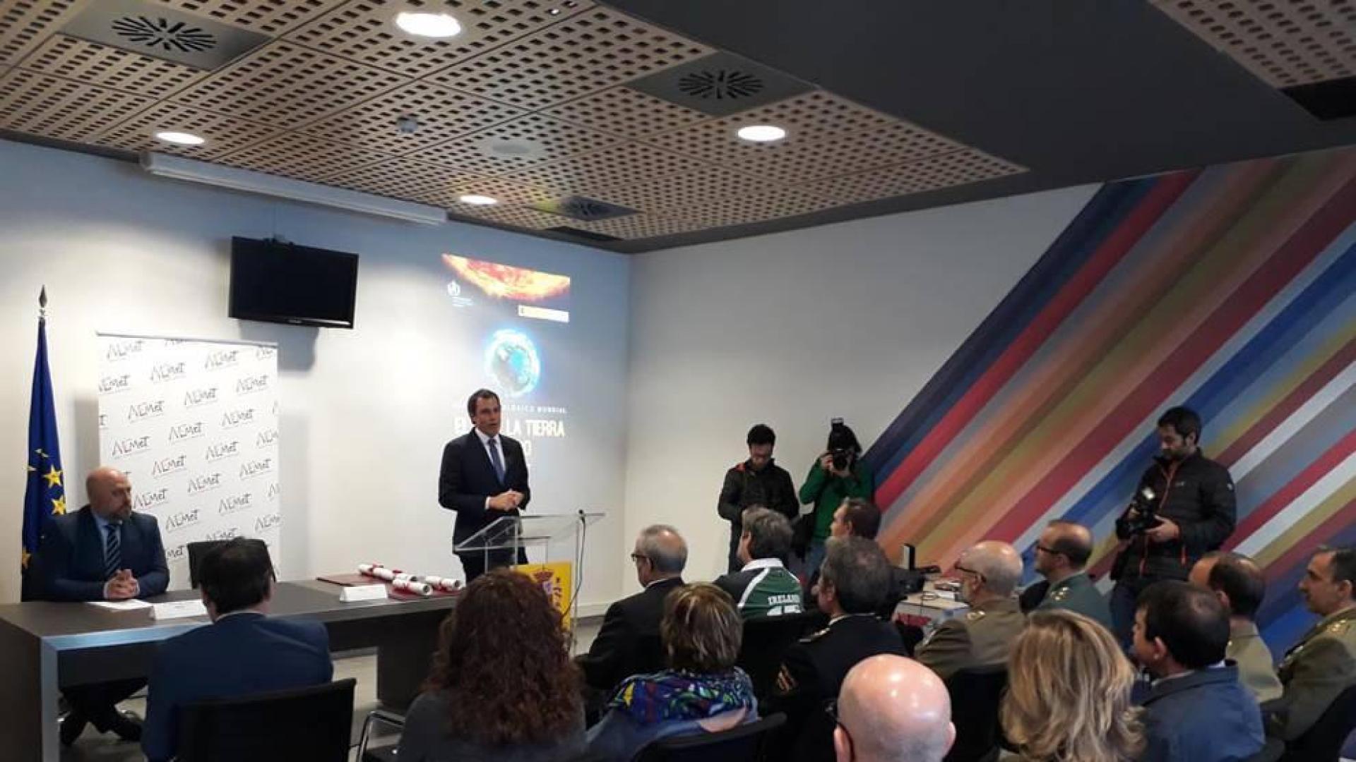 La estación de Eugui y Félix Arbués, reconocidos por el Día Meteorológico Mundial