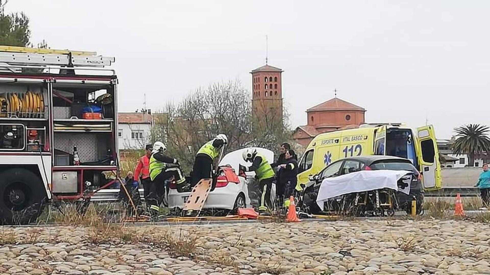 Trasladado al Hospital de Calahorra tras sufrir un accidente en San Adrián