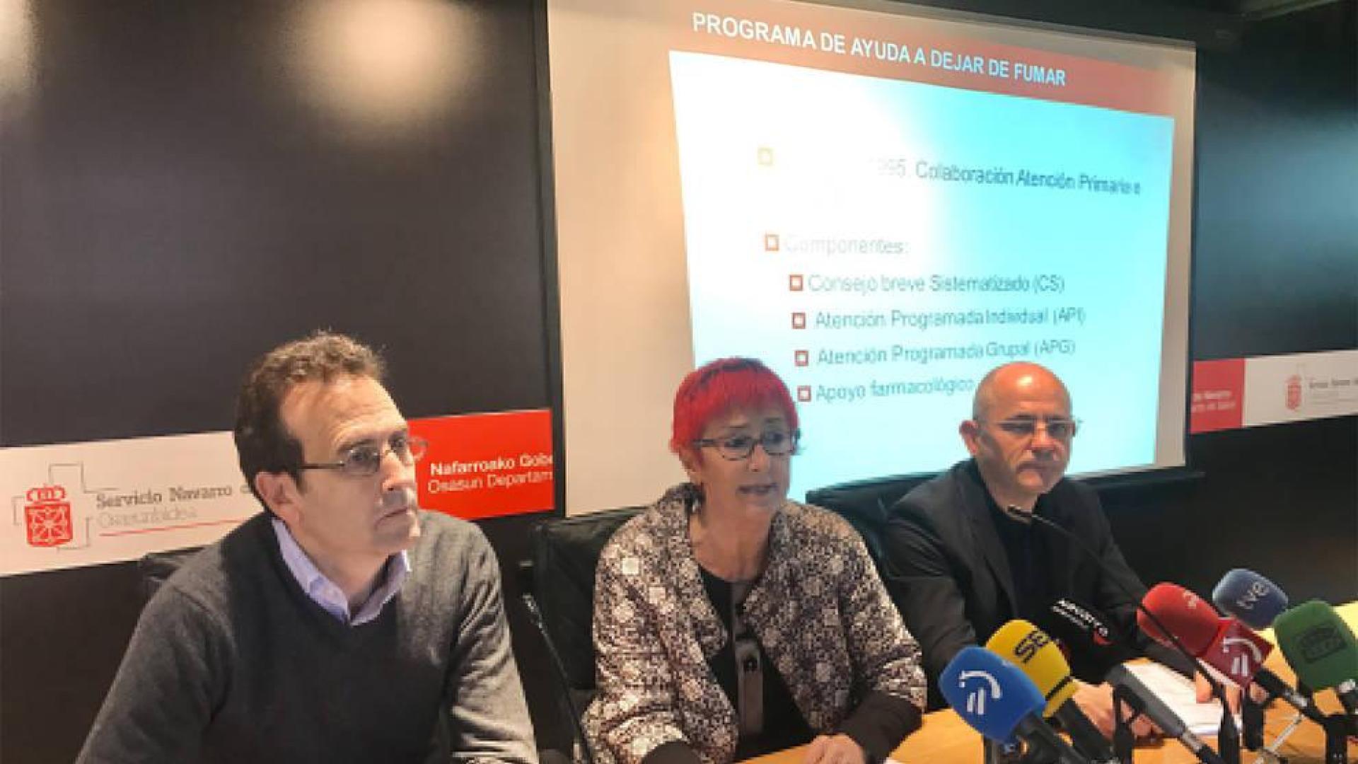 De izquierda a derecha: Antonio López, Santos Induráin y Koldo Cambra.