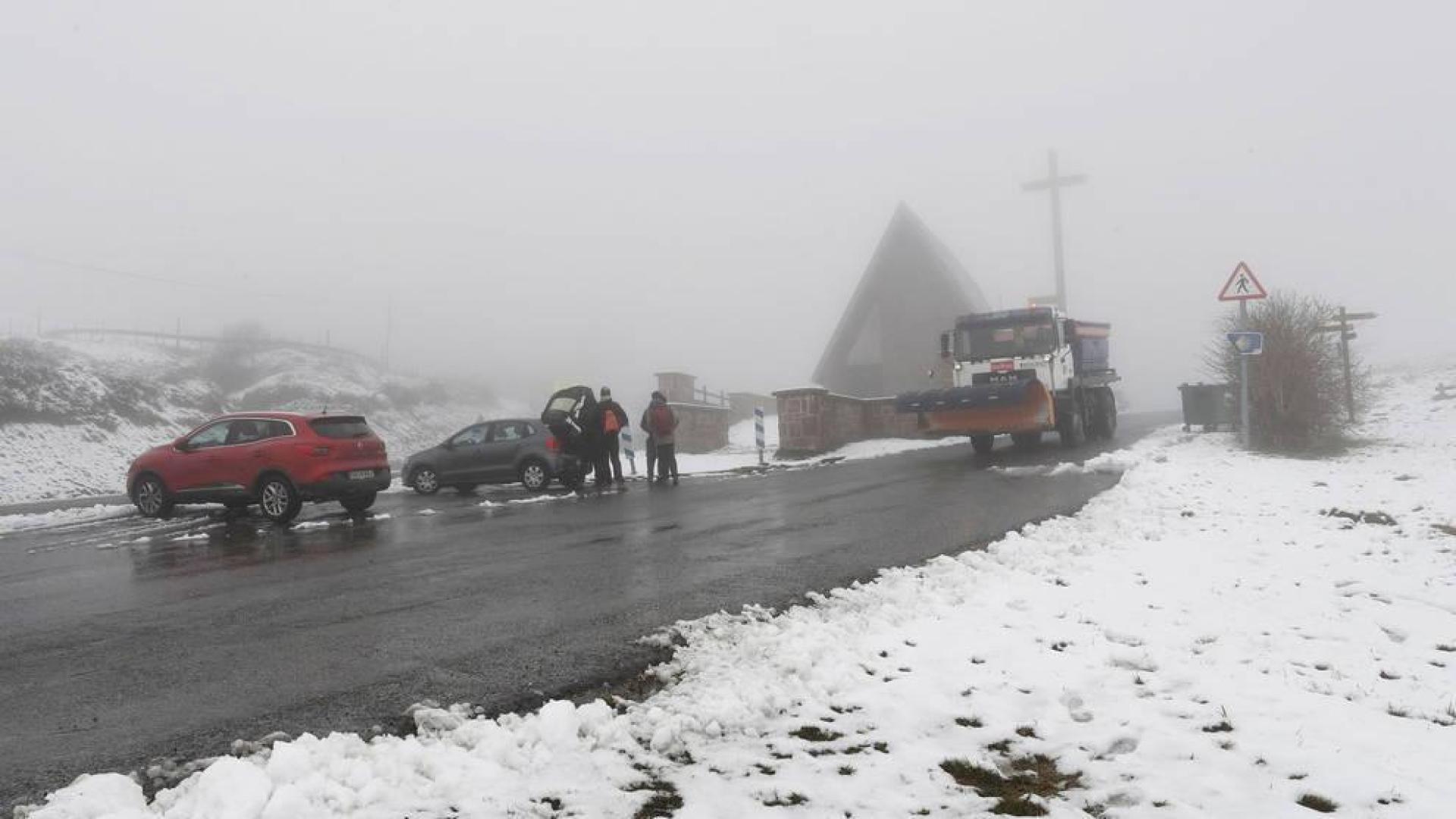 Nieve en Ibañeta el pasado 18 de marzo.