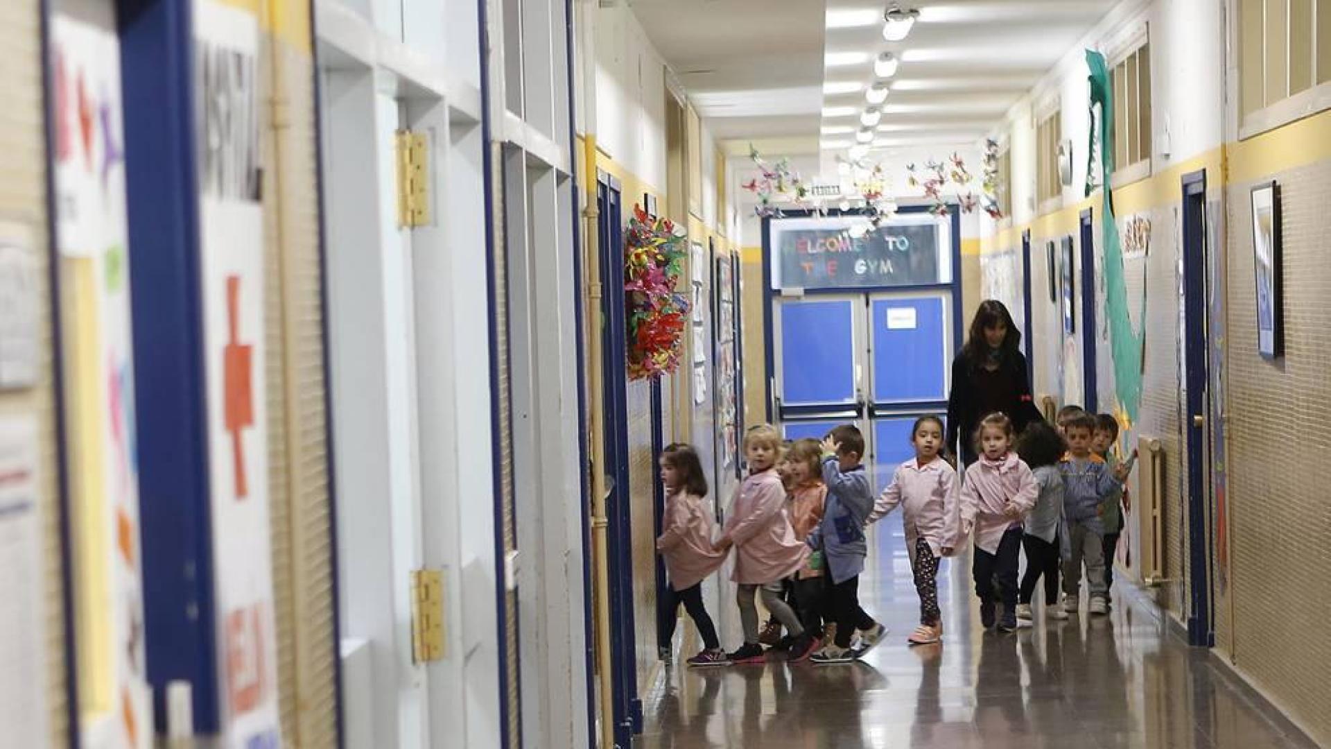 Alumando del CP Luis Gil de Sangüesa durante una jornada de clase.