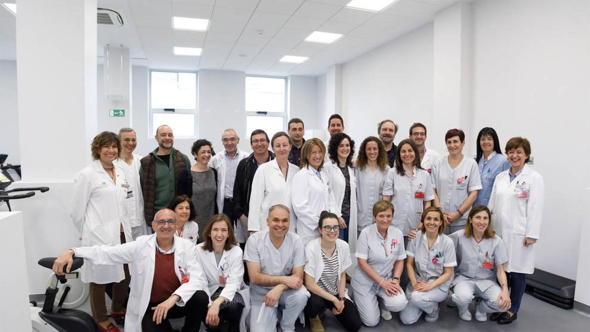 Equipo que integra la nueva Unidad de Rehabilitación Cardiaca.