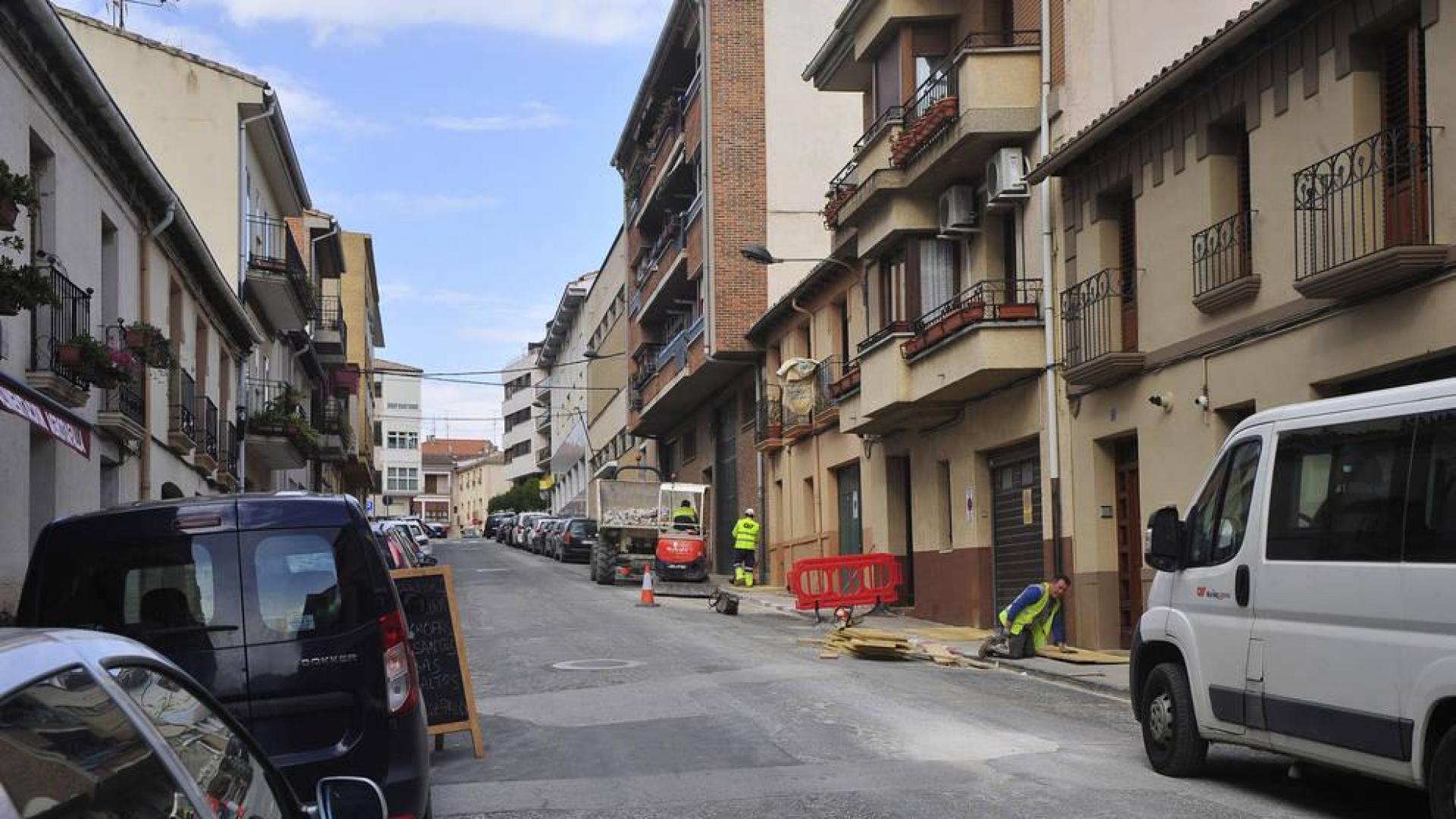 Cambios de tráfico en el barrio de San Isidro de Tafalla debido a las obras
