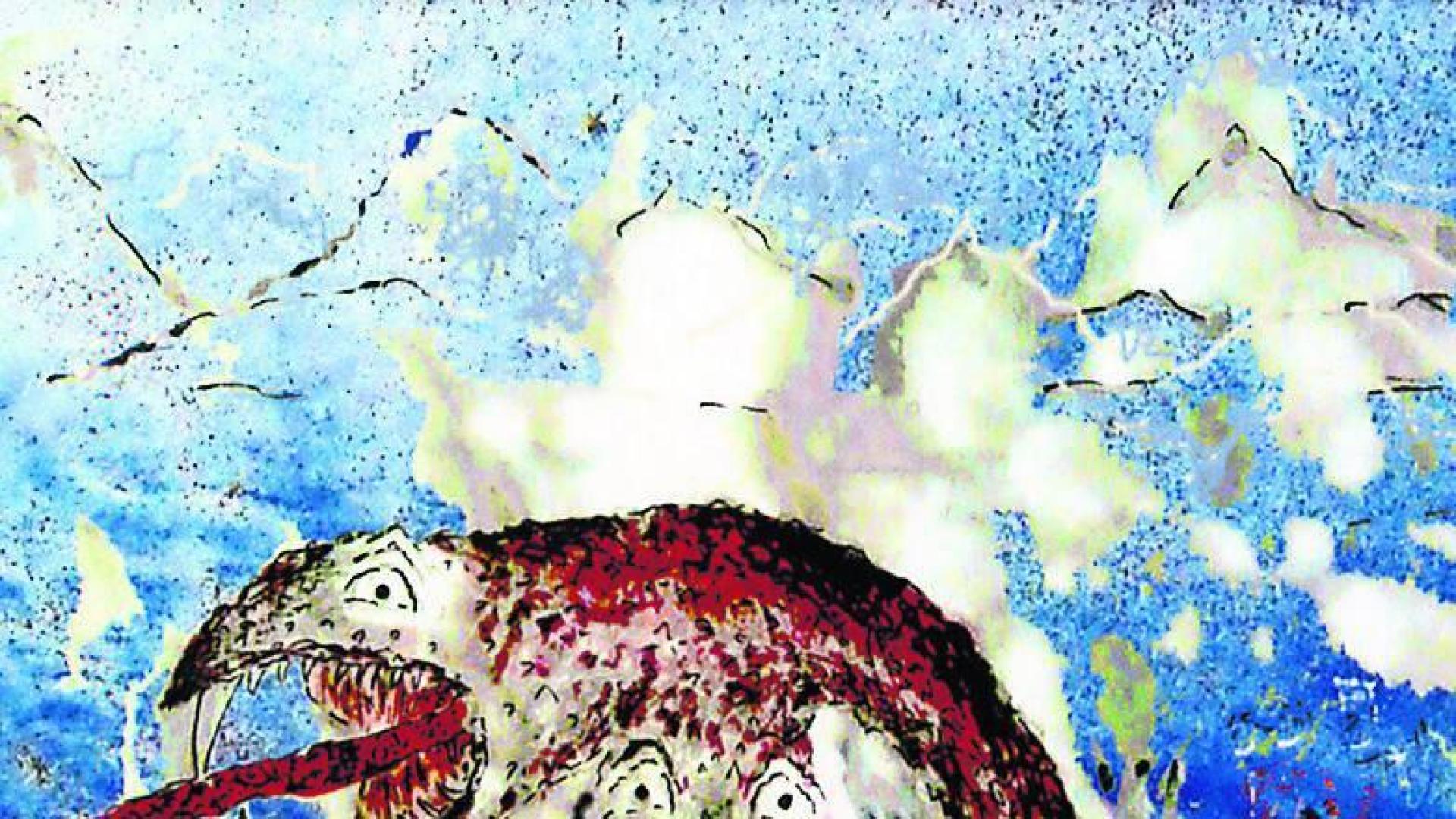Ilustración titulada 'La serpiente de dos cabezas', realizada por la autora del libro.