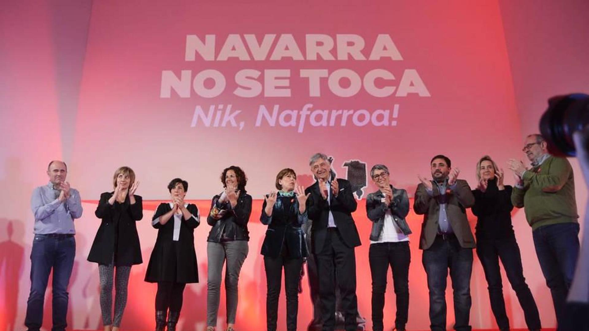 Barkos defiende a Geroa Bai como "el voto fiable para la defensa de Navarra"