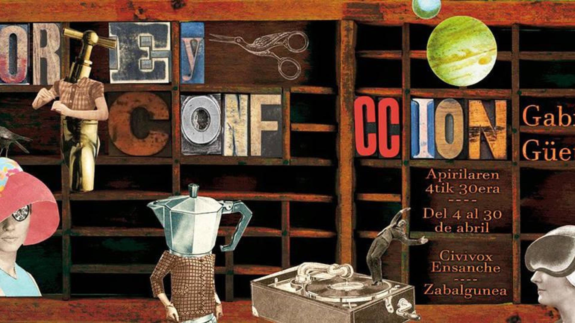 El artista pamplonés Gabi Güeto expone en Civivox Ensanche 'Corte y confección'