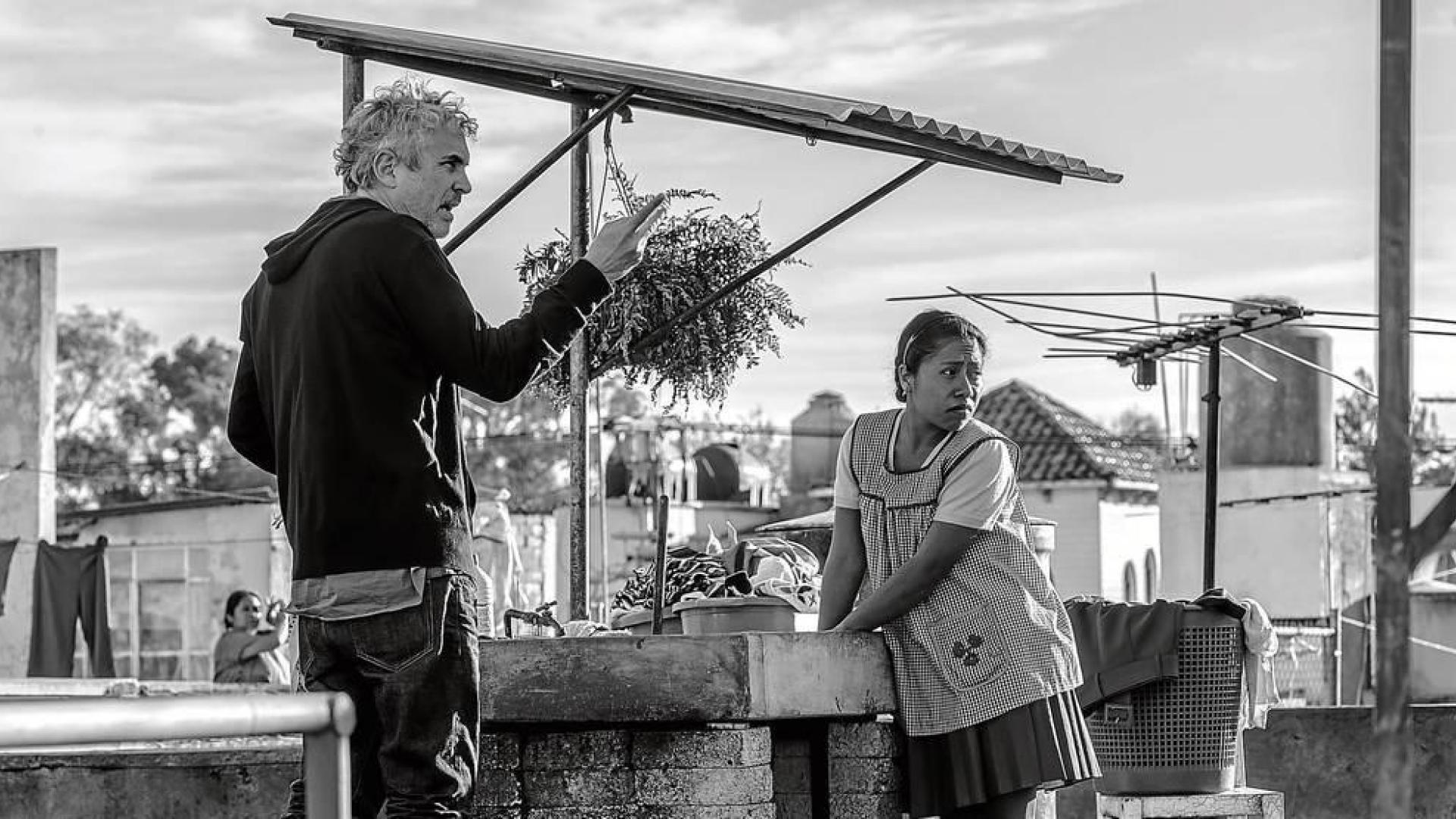 Alfonso Cuarón, durante la grabación de 'Roma', última ganadora del Óscar a la mejor película extranjera.