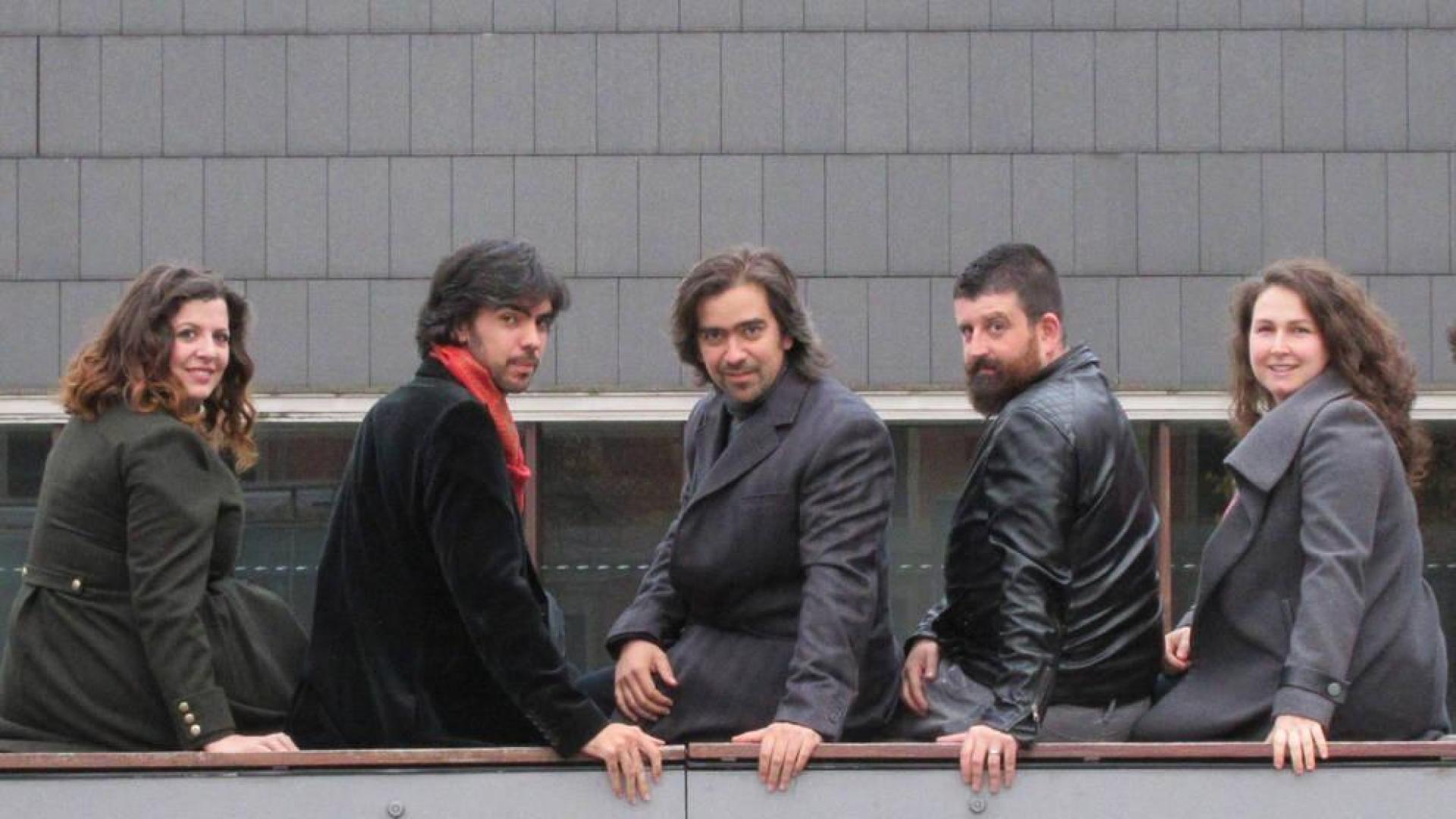 Desde la izquierda, María Echeverría, Urko Ocaña, Ekhi Ocaña, José Luis “Koki” Gómez Salas y Edurne Aizpun.