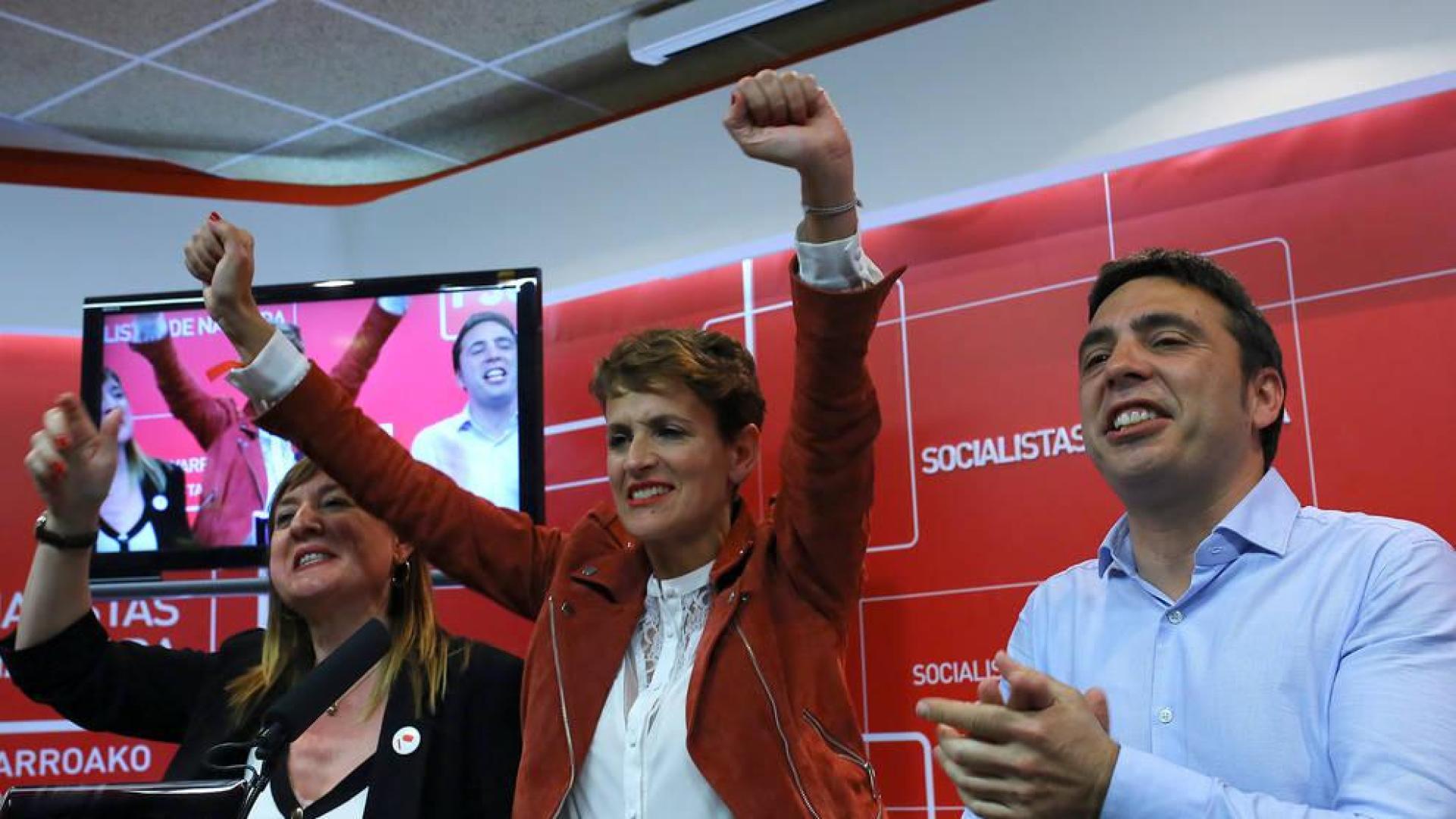 Conchi Ruiz López, que obtuvo el segundo escaño, junto a María Chivite y Toni Magdaleno.