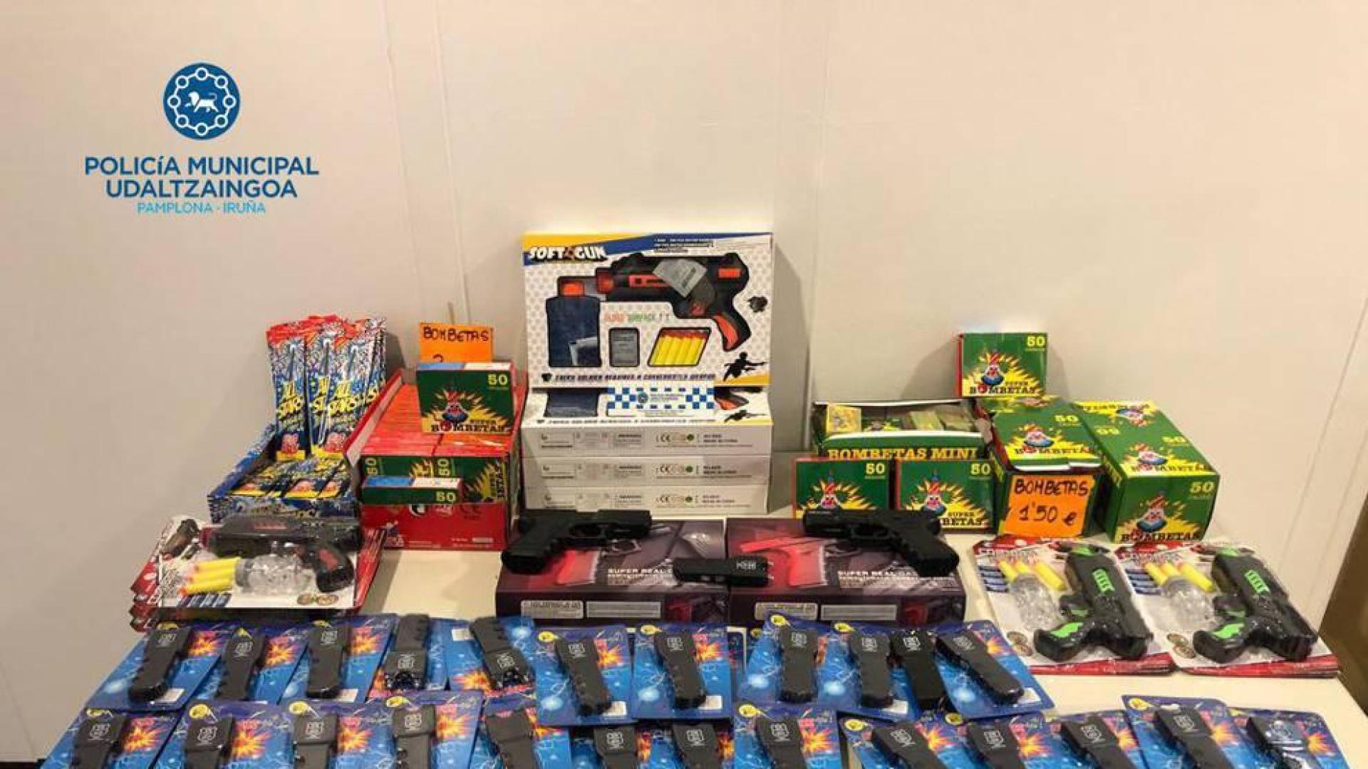 Intervenidas varias armas de juguete y material pirotécnico en las fiestas de San Jorge.