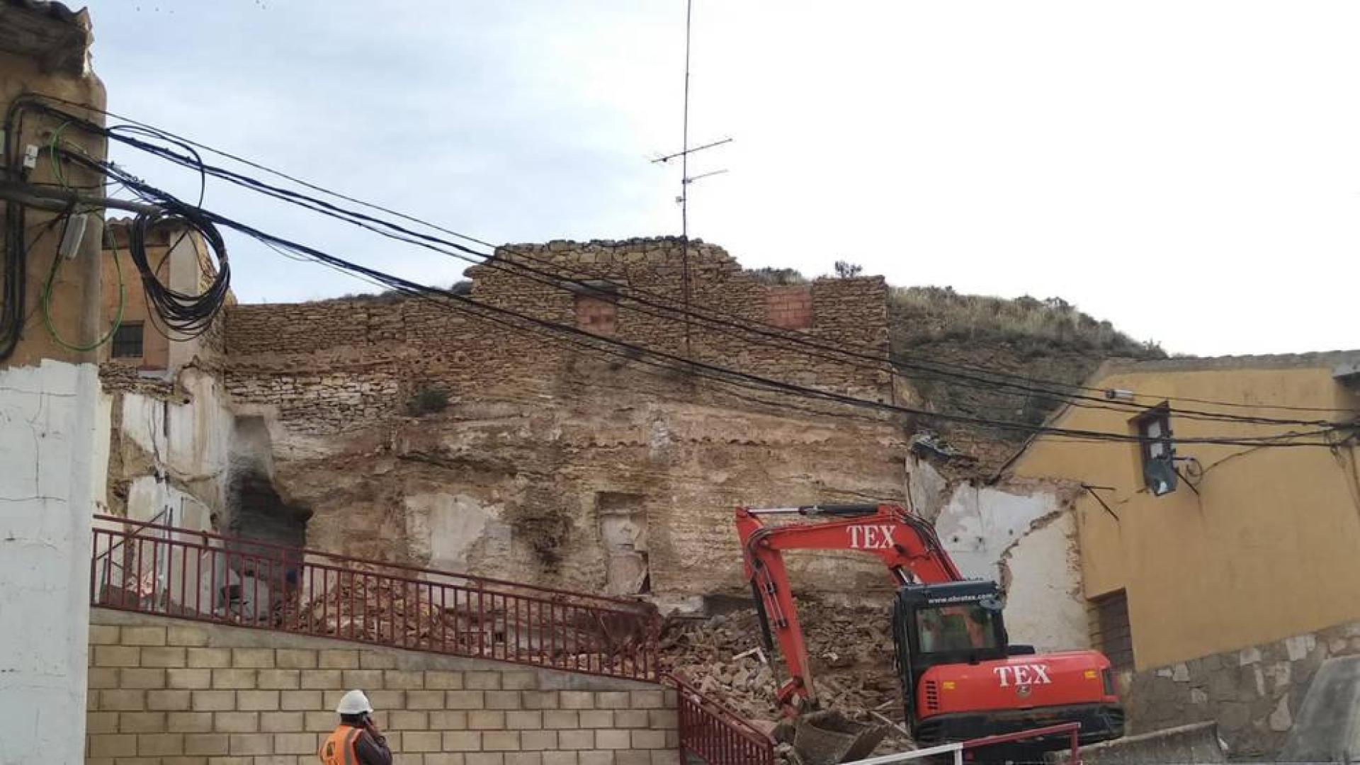 Lodosa lleva a cabo un nuevo derribo en el casco viejo