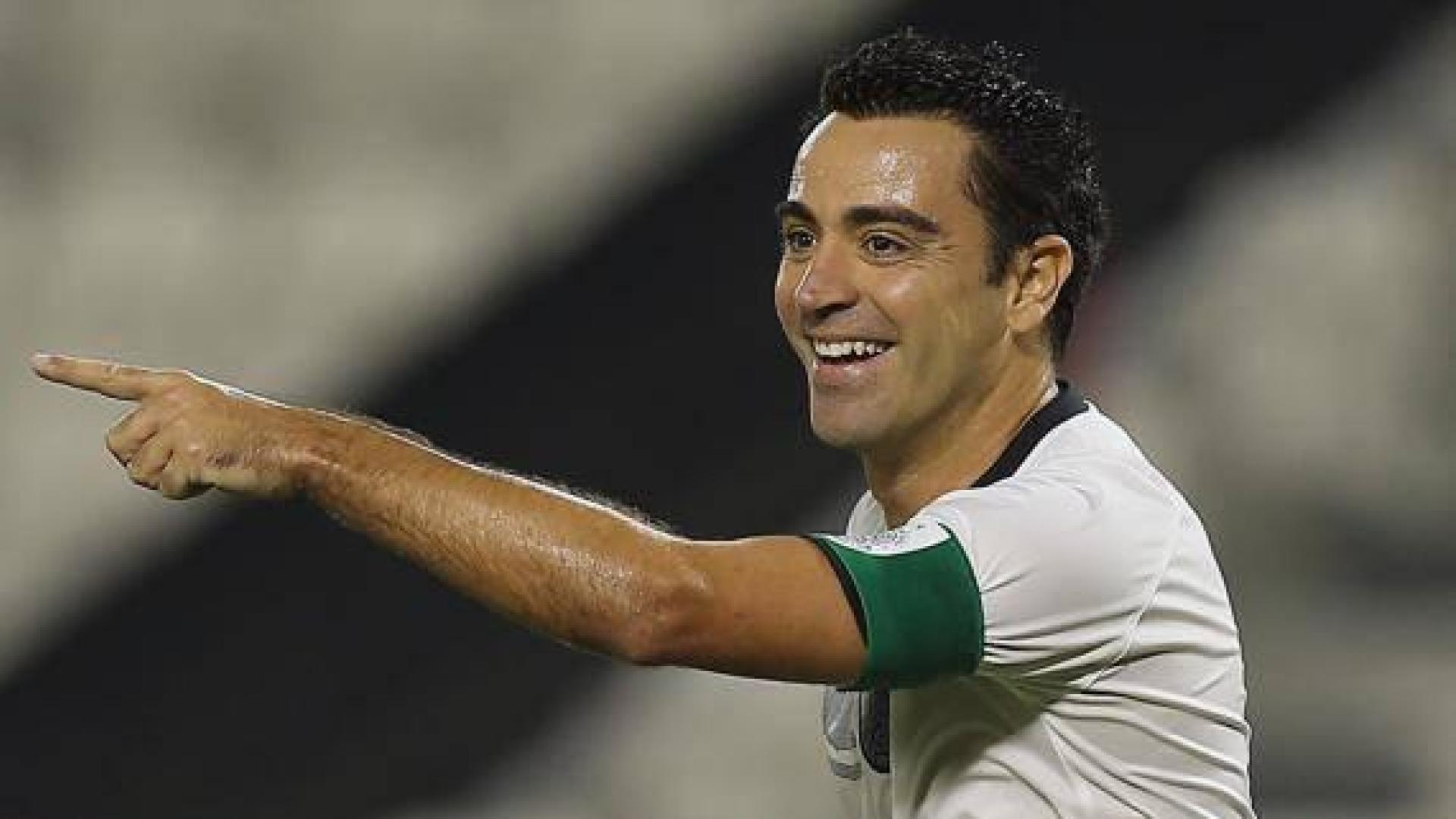 Xavi Hernández, durante un partido.