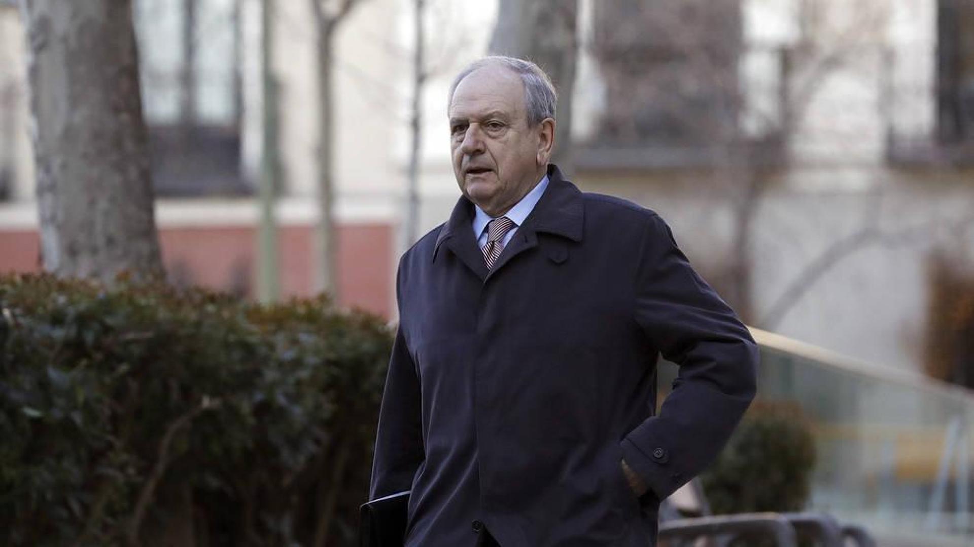 El exsubgobernador del Banco de España Javier Aríztegui, a su llegada a la Audiencia Nacional en 2017.
