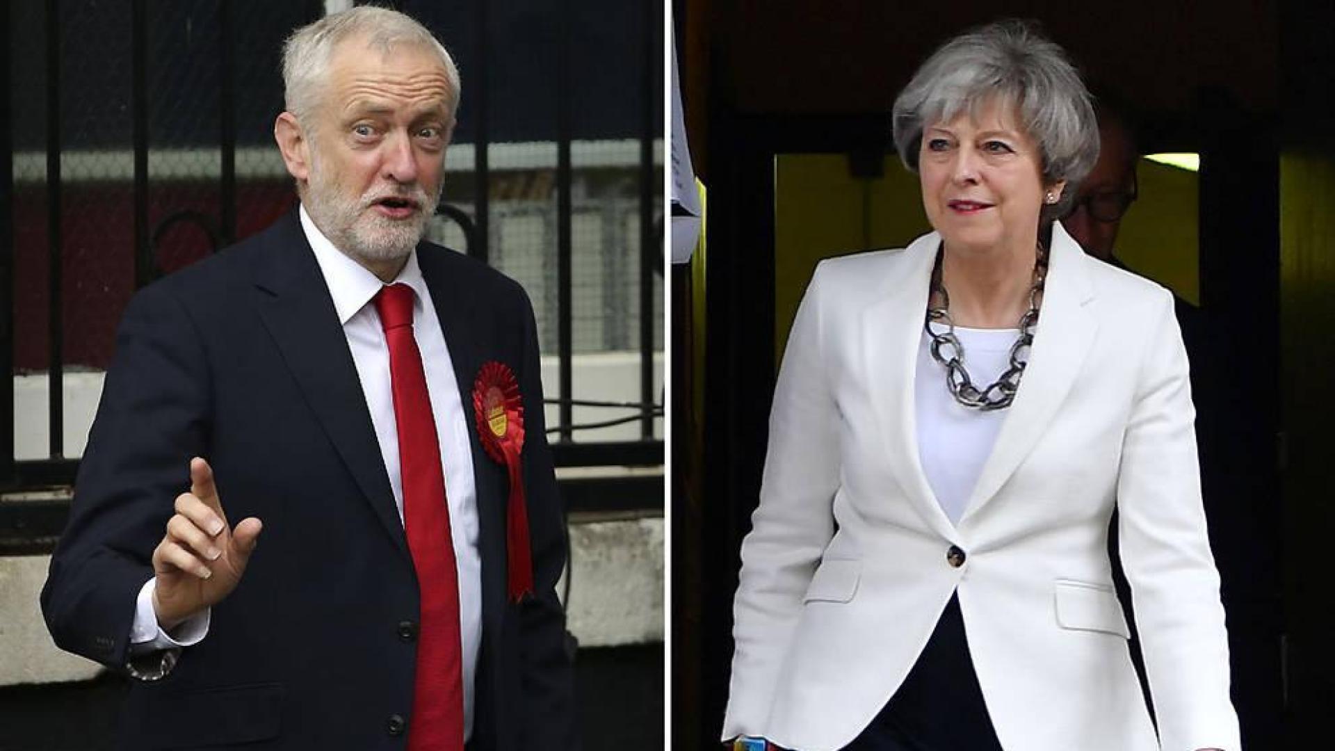 Theresa May y Jeremy Corbyn ya han depositado sus votos en Reino Unido