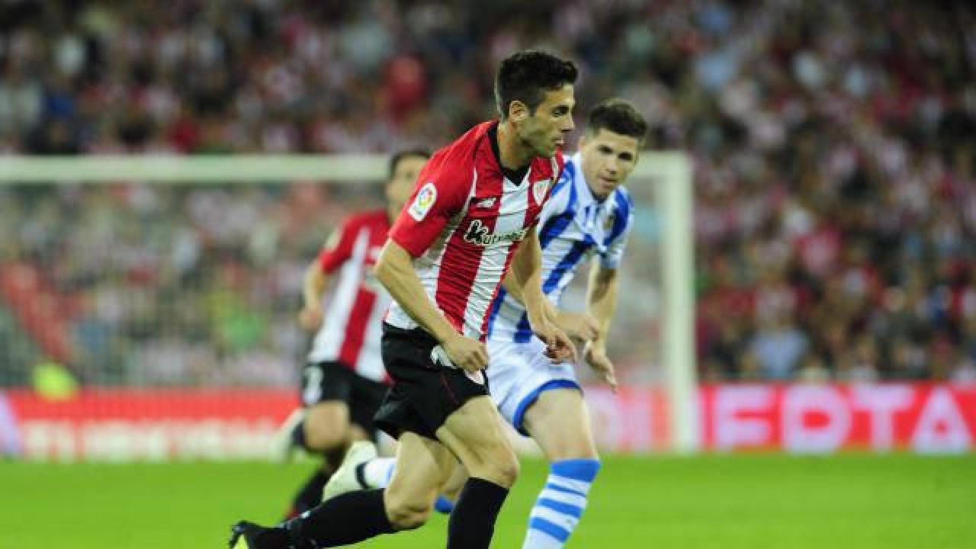 Susaeta, en un partido contra la Real Sociedad.