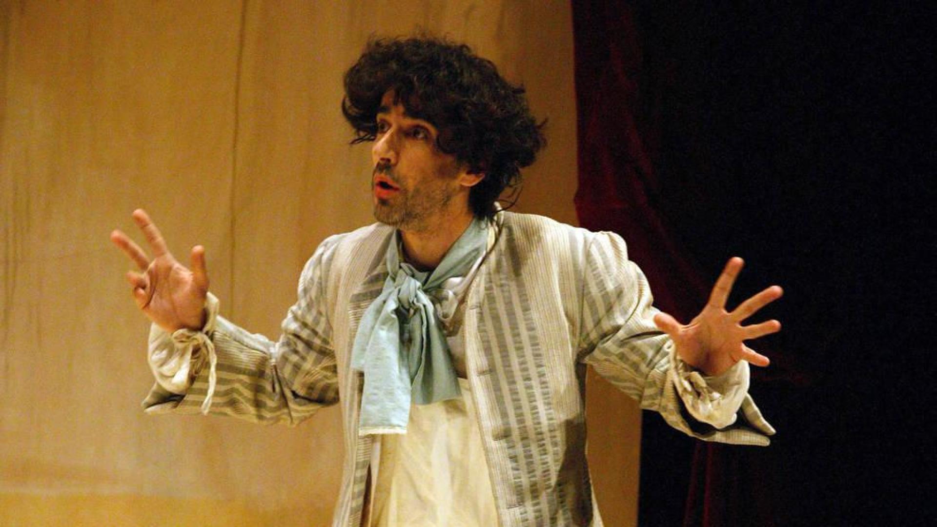 El actor Patxi Larrea, caracterizado como Pablo Sarasate.