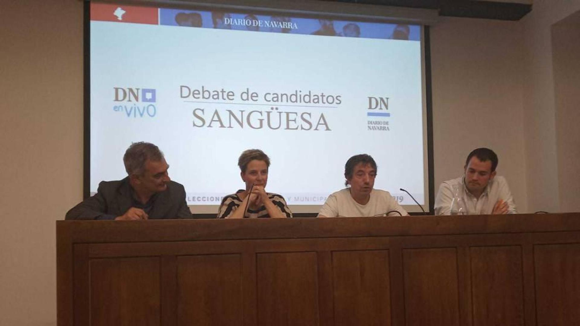 Los candidatos a la Alcaldía de Sangüesa, en el segundo de los debates municipales DN