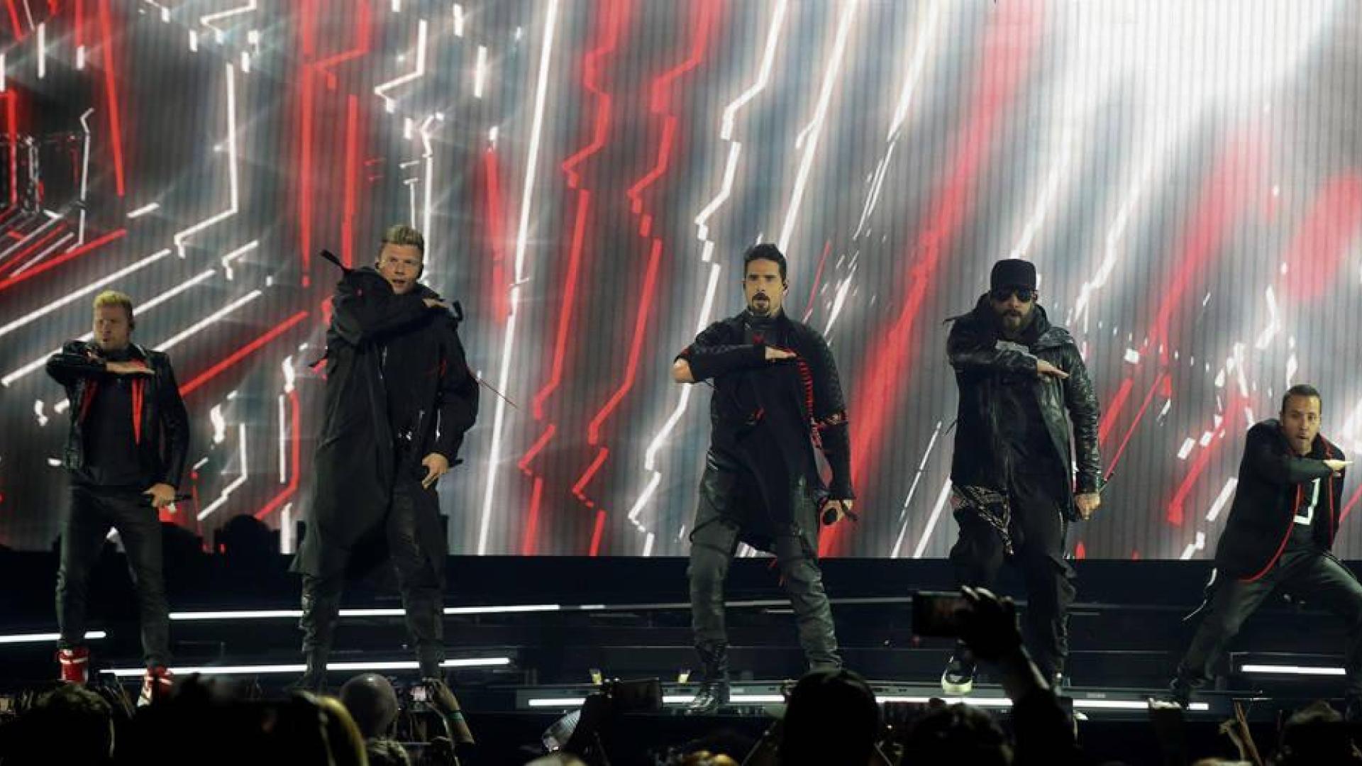 Backstreet Boys, durante el concierto en el Palacio de los Deportes de la Comunidad de Madrid, dentro de su gira DNA.
