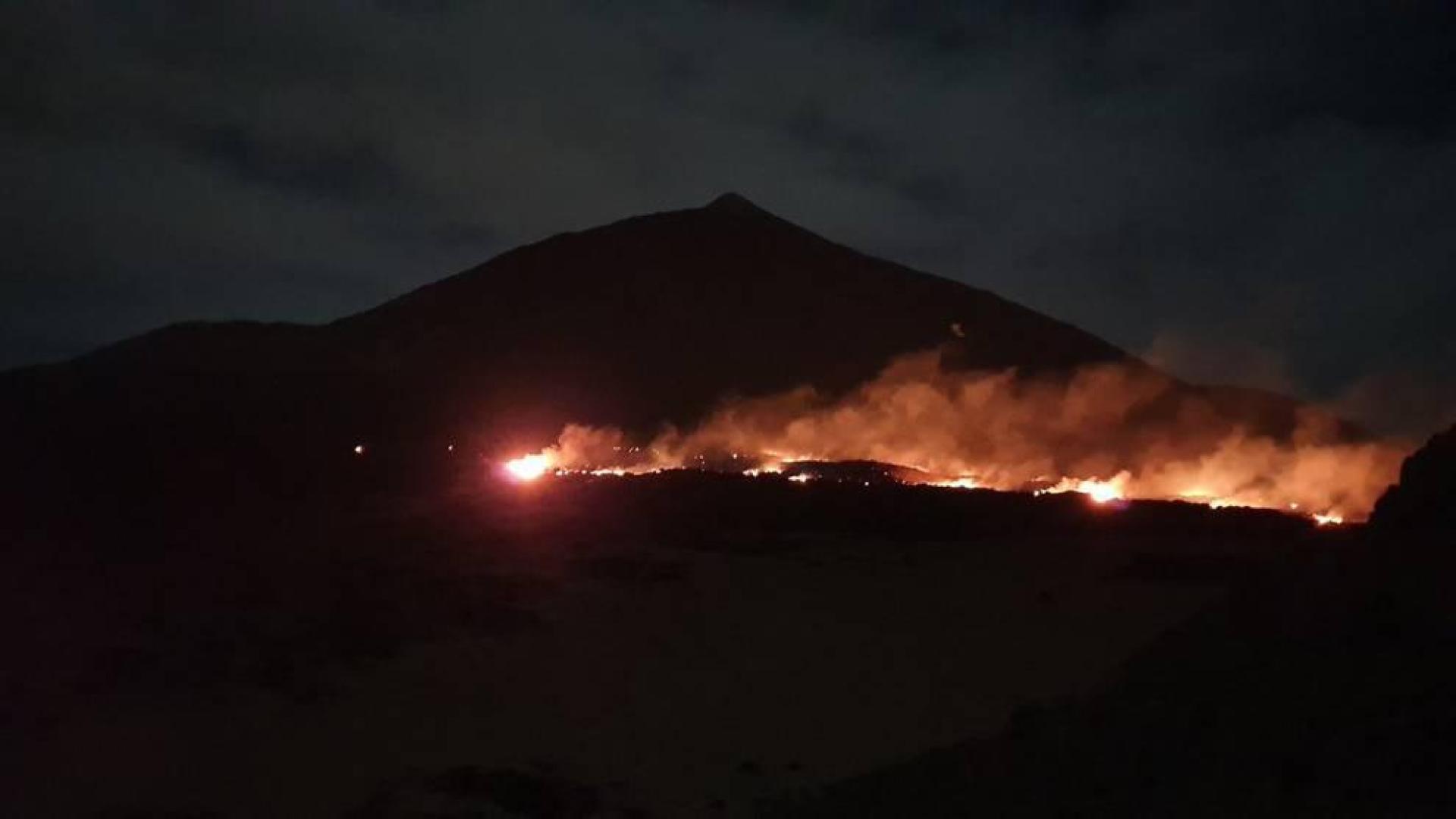 Incendio en el Parque Nacional del Teide