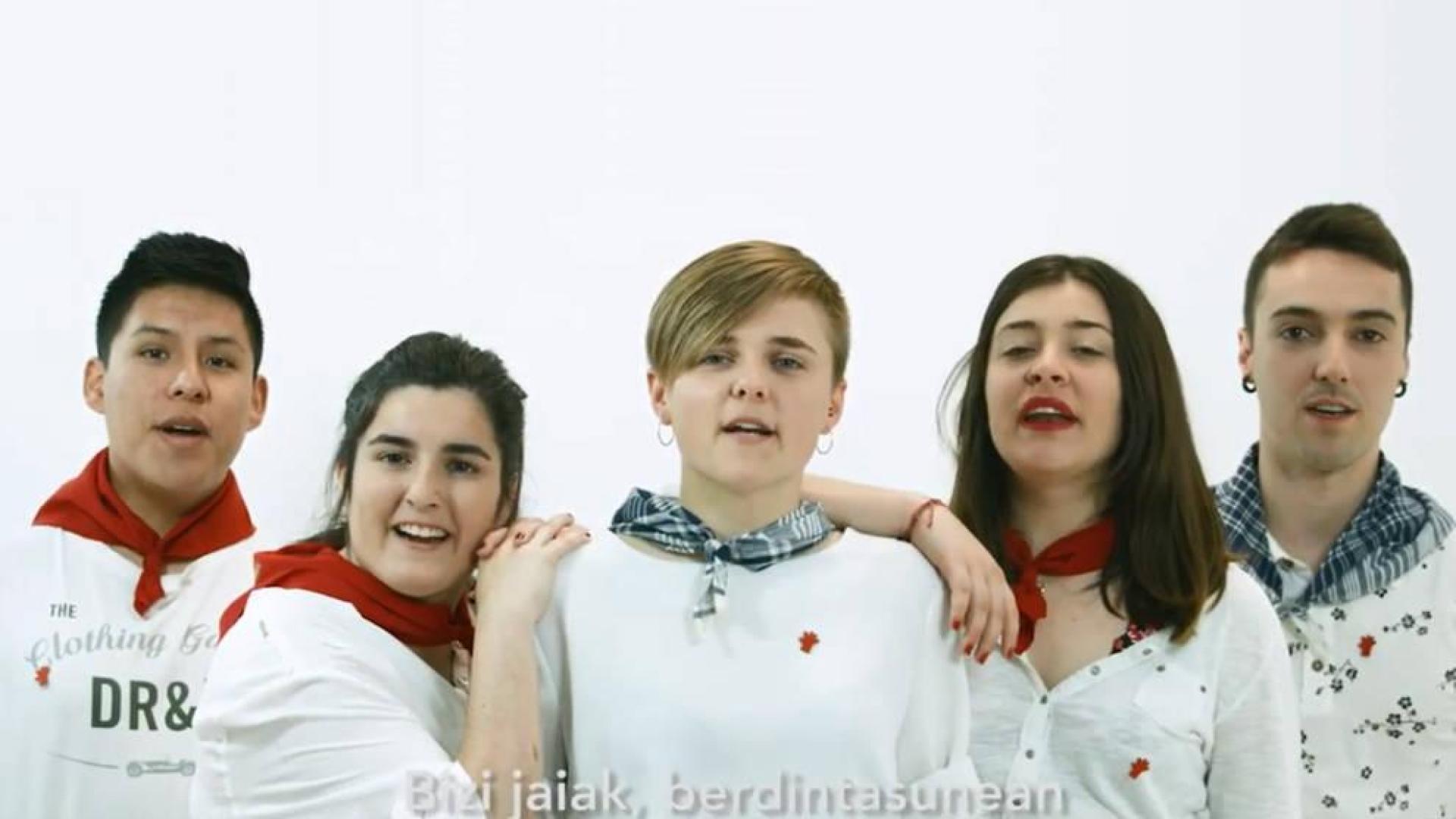 Imagen de la campaña de igualdad en fiestas de Navarra.