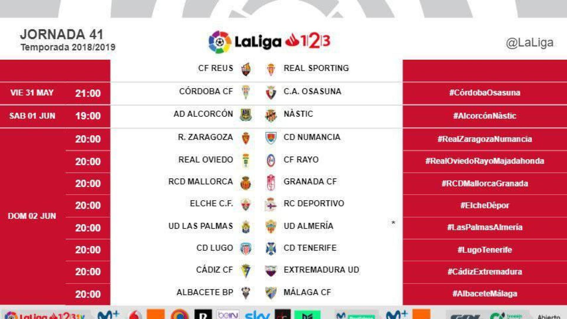 El Córdoba-Osasuna se disputará el viernes 31 de mayo a las 21 horas