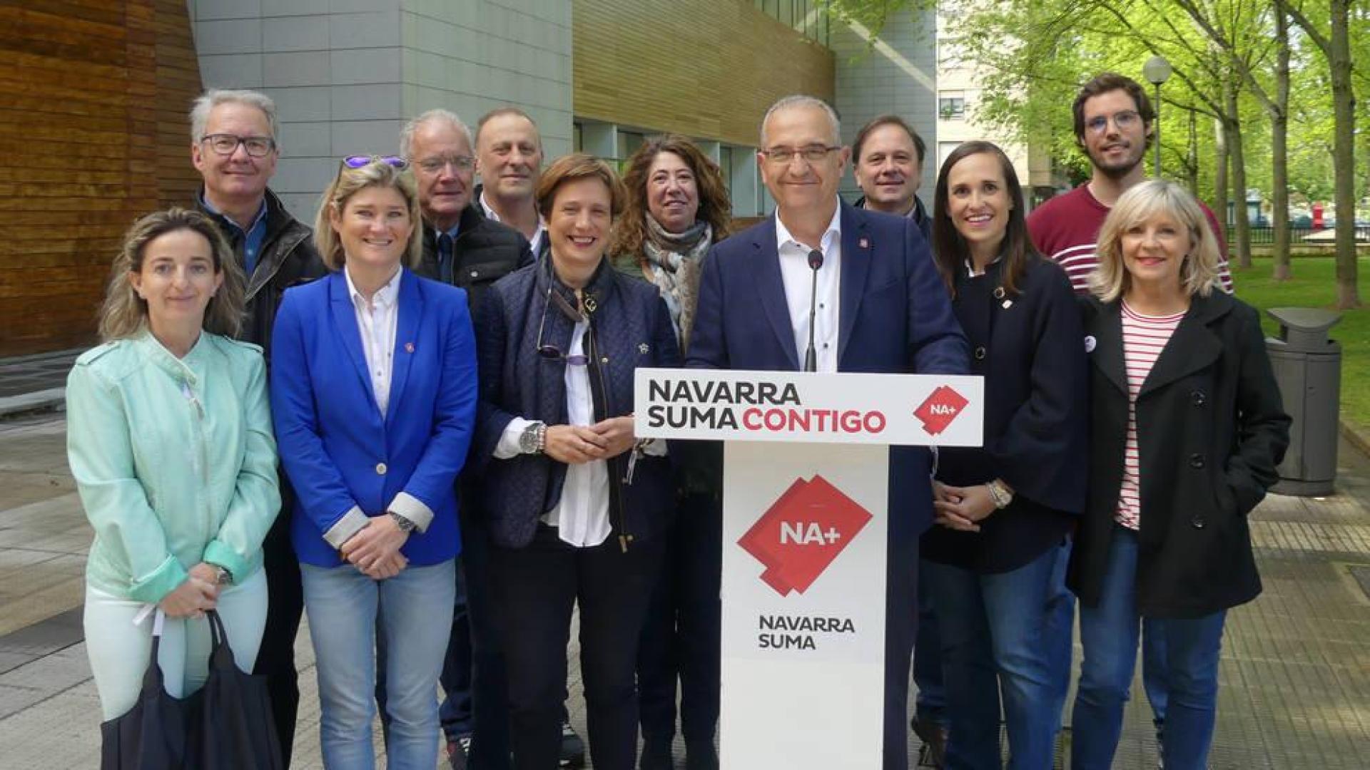Enrique Maya, en un acto electoral de Navarra Suma este martes