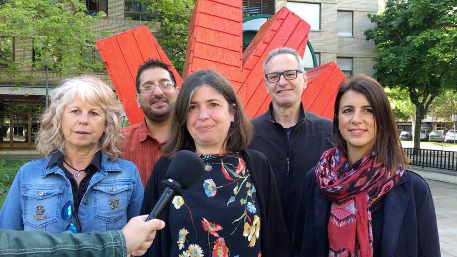 Acto electoral de la candidatura del Podemos al Ayuntamiento de Pamplona