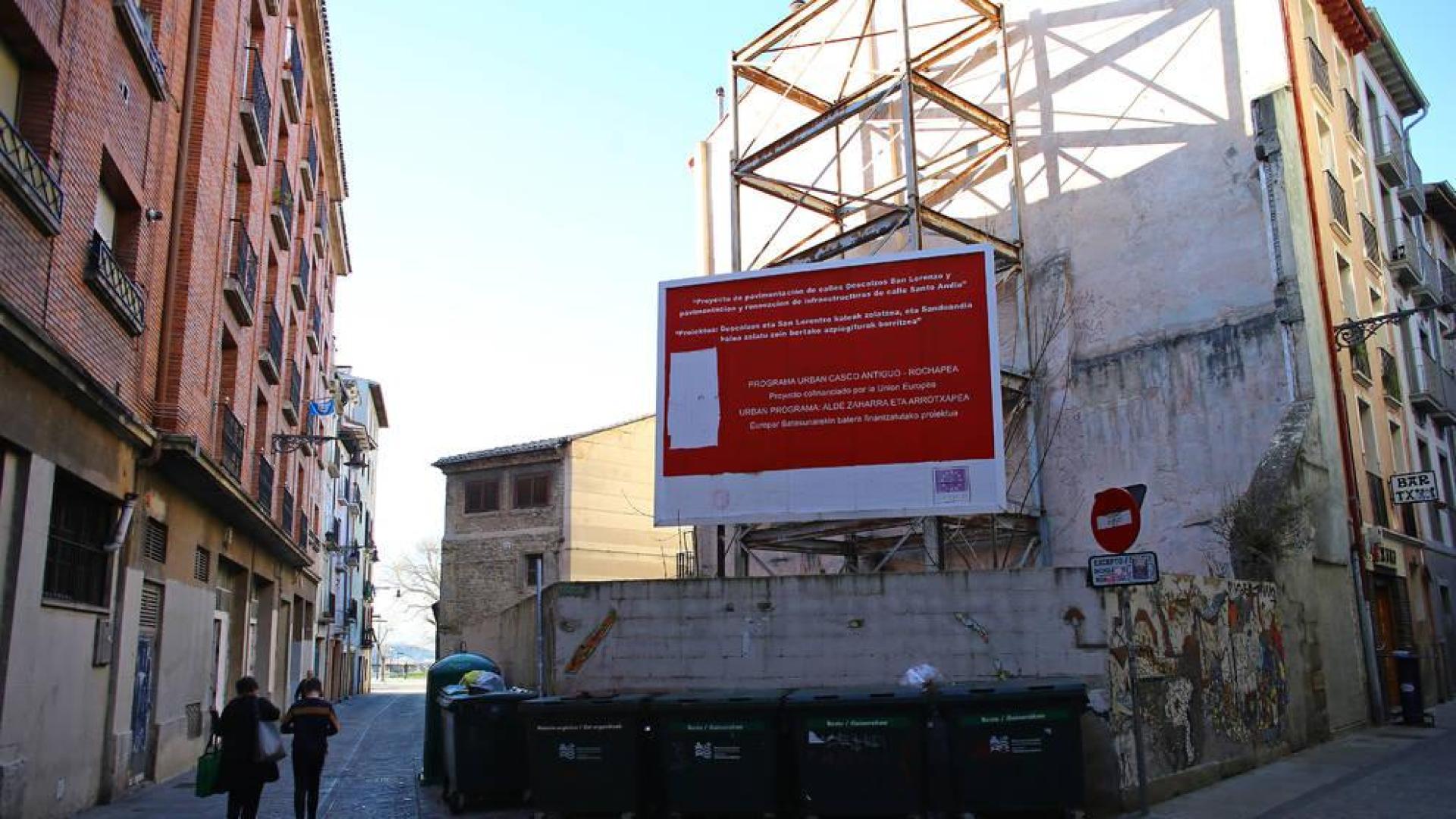 ¿Intervendrá el Ayuntamiento de Pamplona en el solar de Santo Andía en el Casco Viejo?