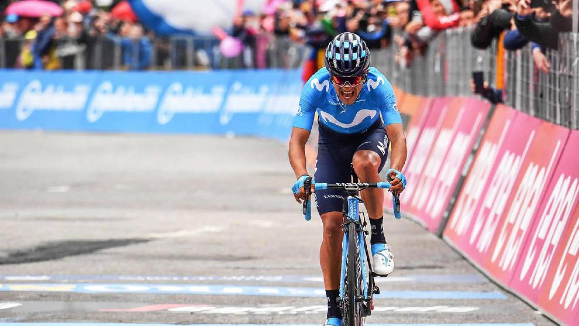 Carapaz (Movistar) se impone en Courmayer y se enfunda la maglia rosa