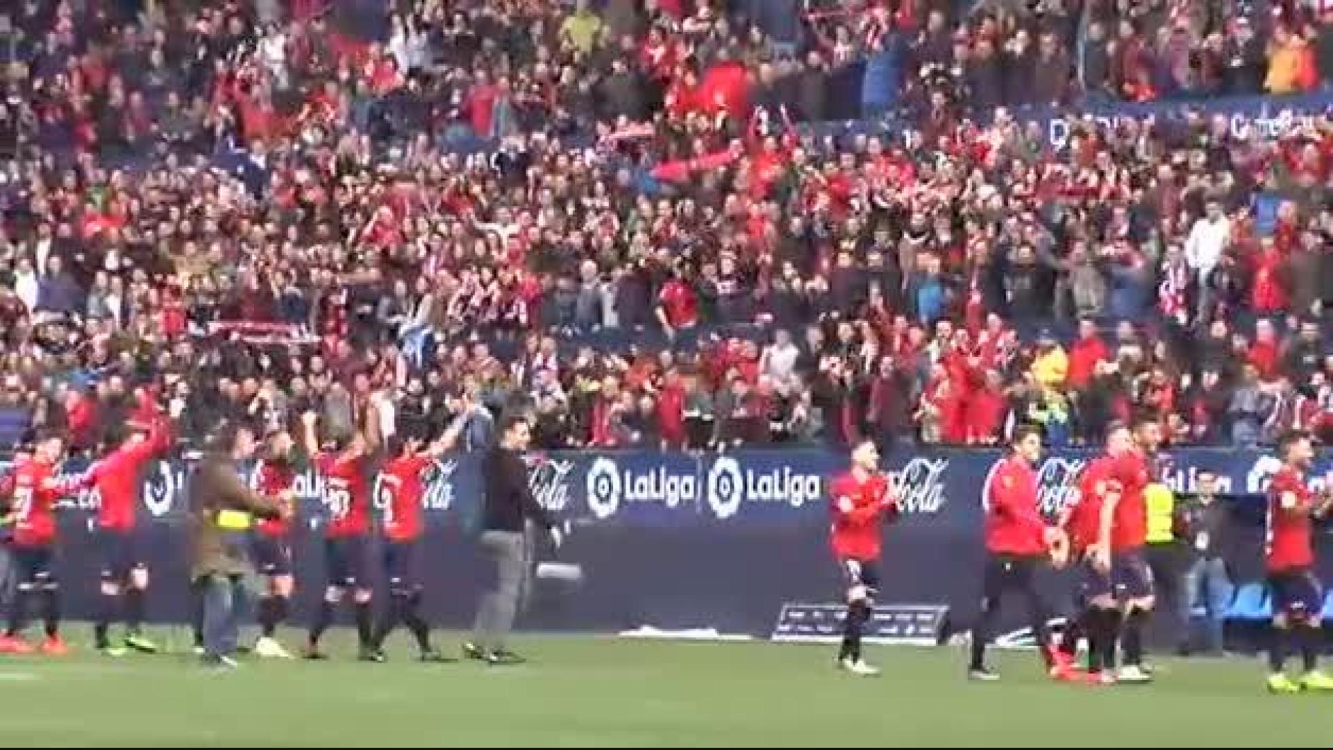Osasuna celebra ante su afición el ascenso a Primera
