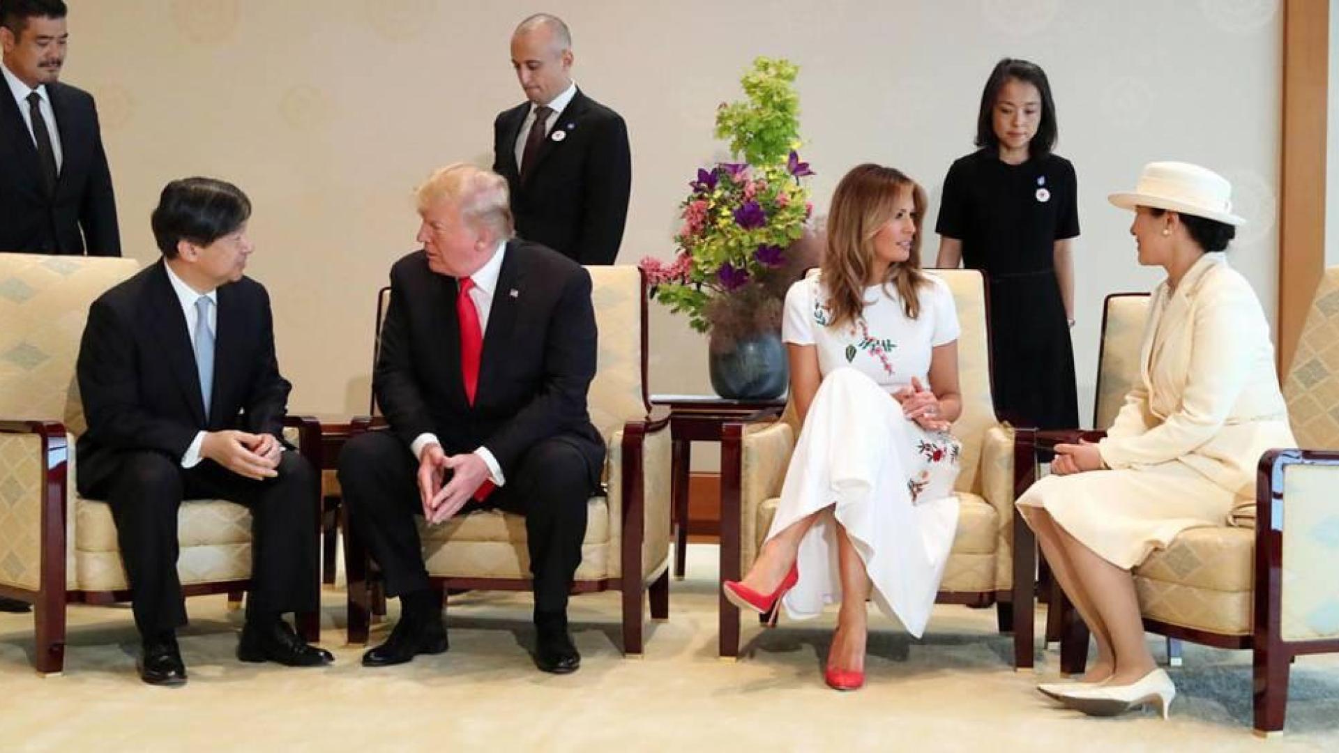 Trump, primer líder extranjero que conoce al nuevo emperador japonés