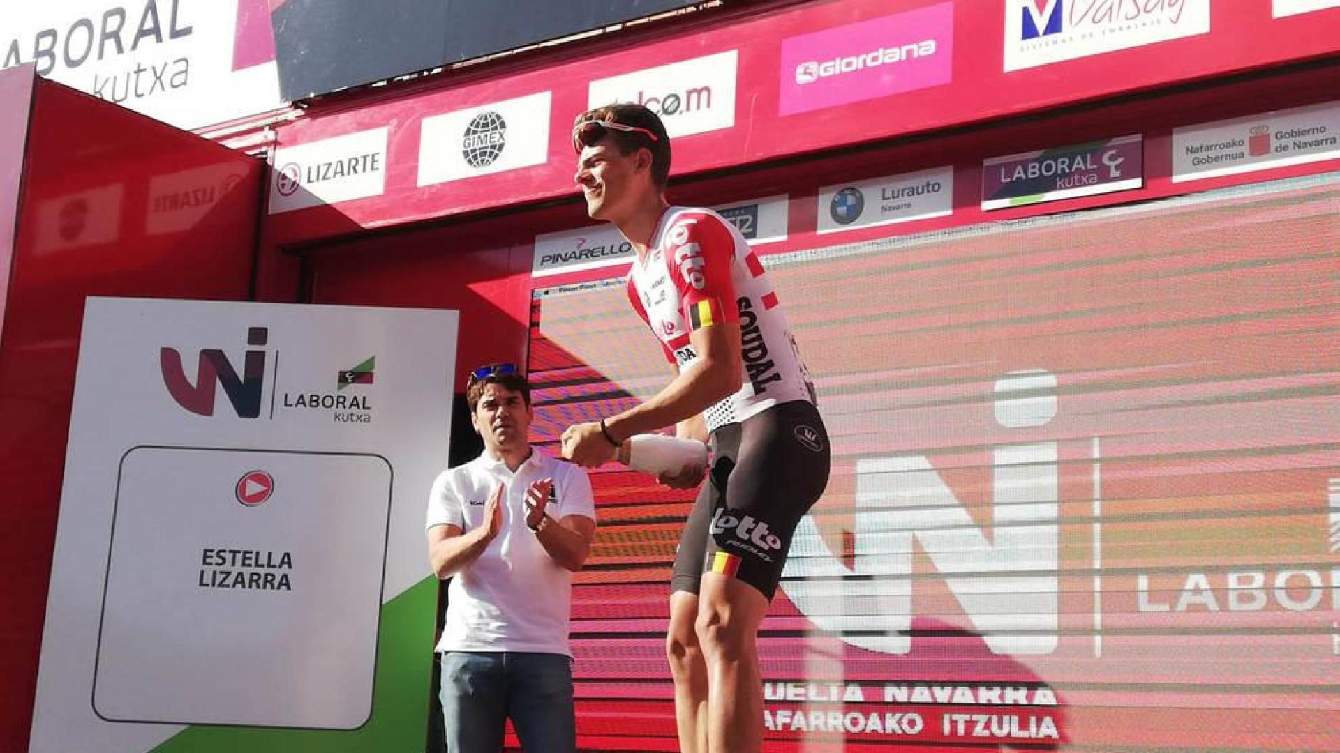 Arne Marit, primer líder de la Vuelta a Navarra