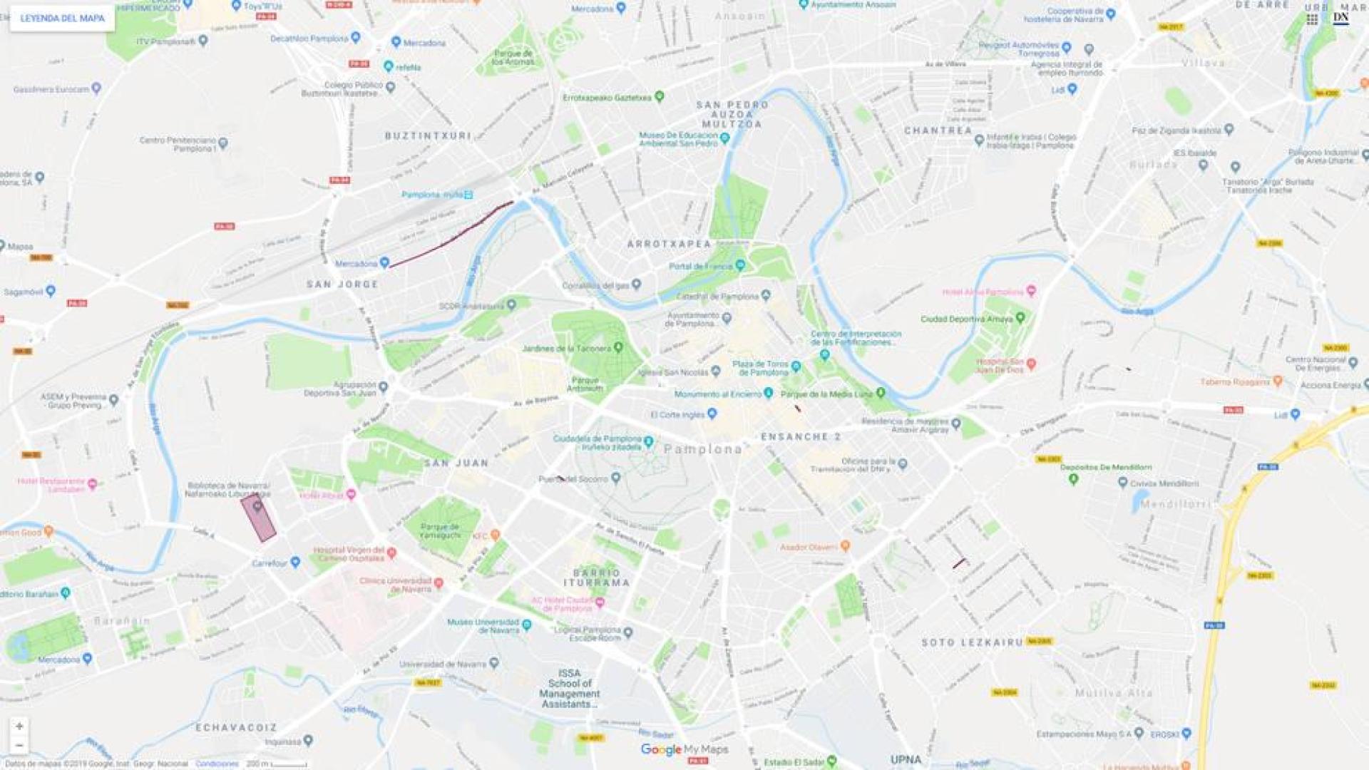 Estos son los cortes de tráfico previstos para este viernes en Pamplona
