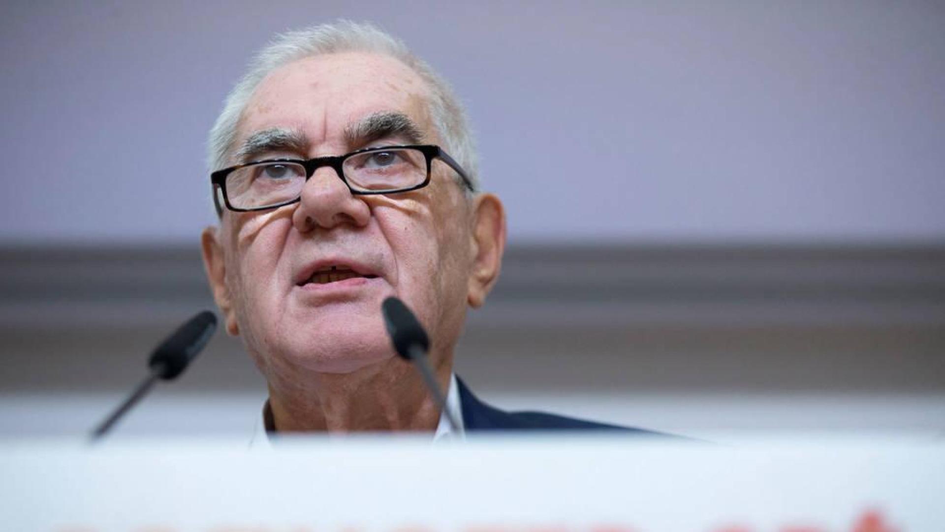 Maragall, durante la rueda de prensa celebrada este miércoles en la que ha anunciado que abre un "paréntesis" en la negociación con el equipo de Ada Colau.