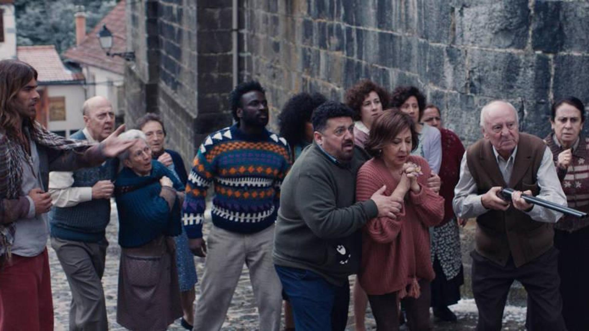 Jon Kortajarena, Malcolm T. Sitté, Pepón Nieto, Carmen Machi y Txema Blasco, entre otros, en la película.