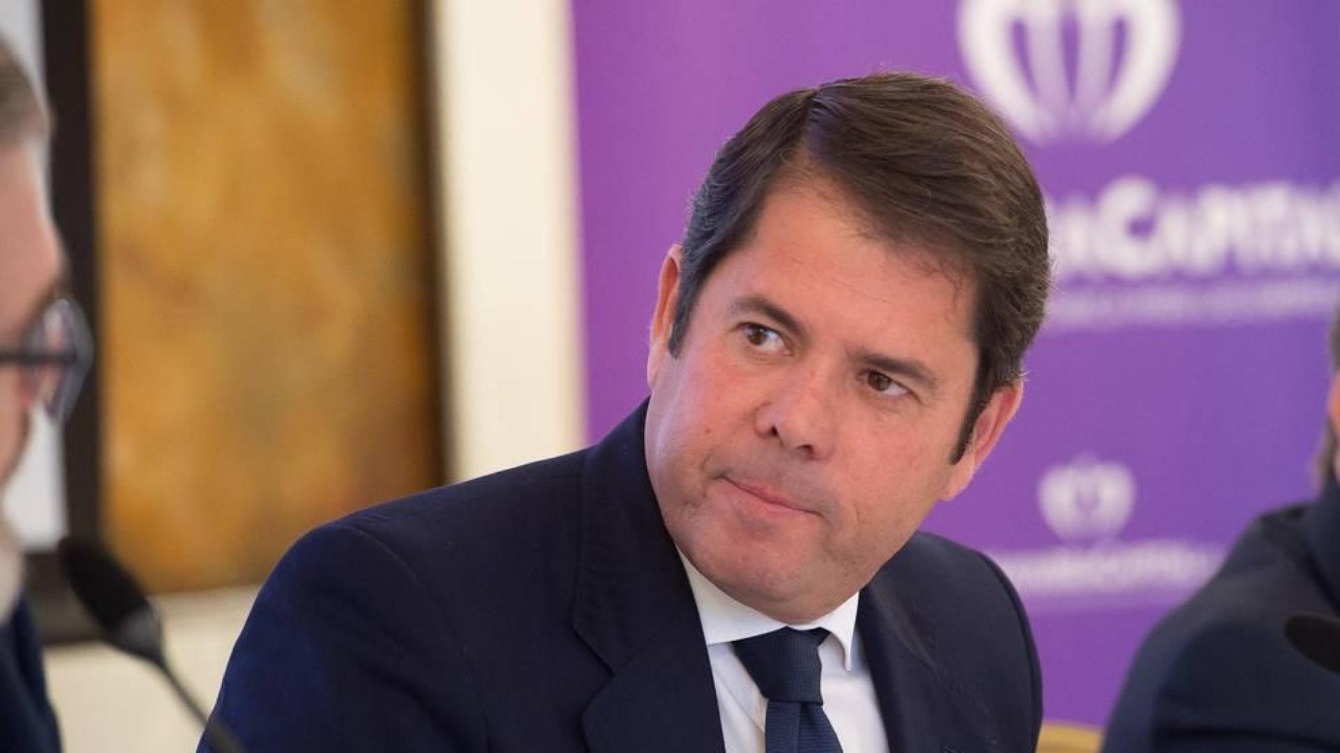 El presidente de CEPYME, Gerardo Cuerva, en una jornada empresarial celebrada en Pamplona