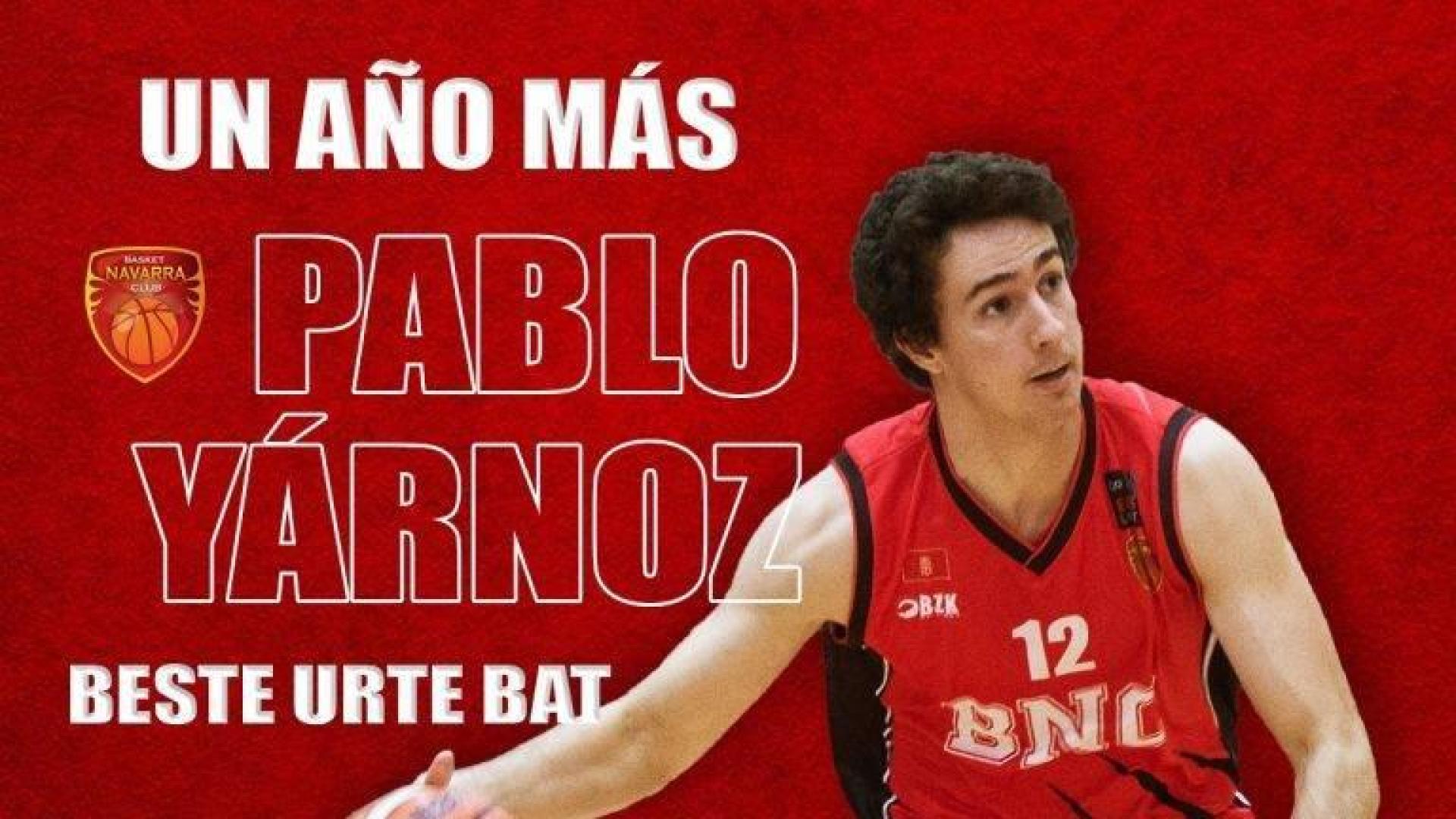Pablo Yárnoz, cuarta renovación en la plantilla del Basket Navarra