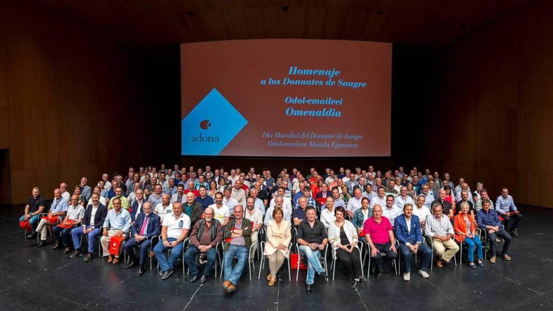 Donantes homenajeados este domingo en Baluarte.