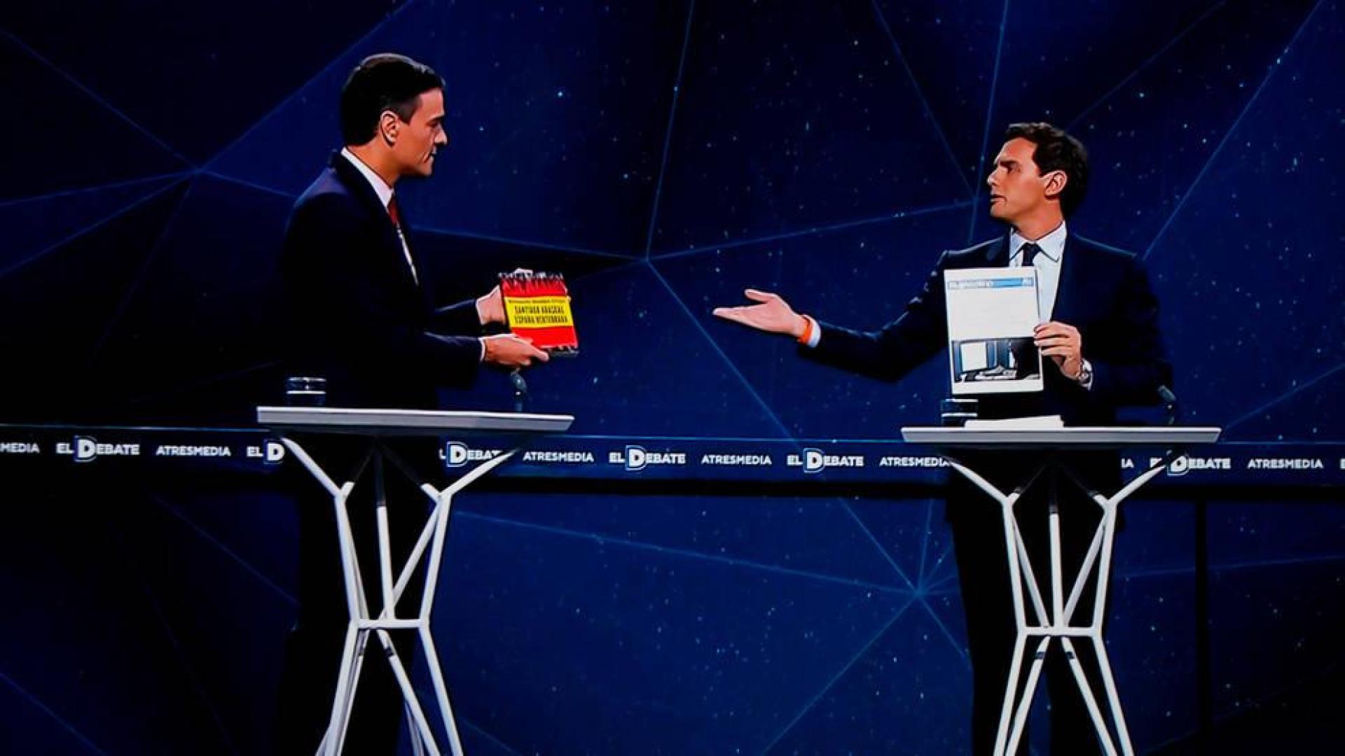 Sánchez y Rivera se enfrentaron cara a cara verbalmente en varios momentos del debate