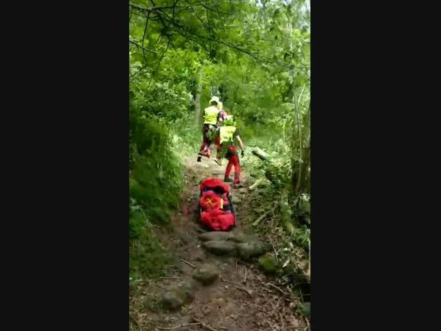 Vídeo del rescate de la senderista herida en Erraztu.
