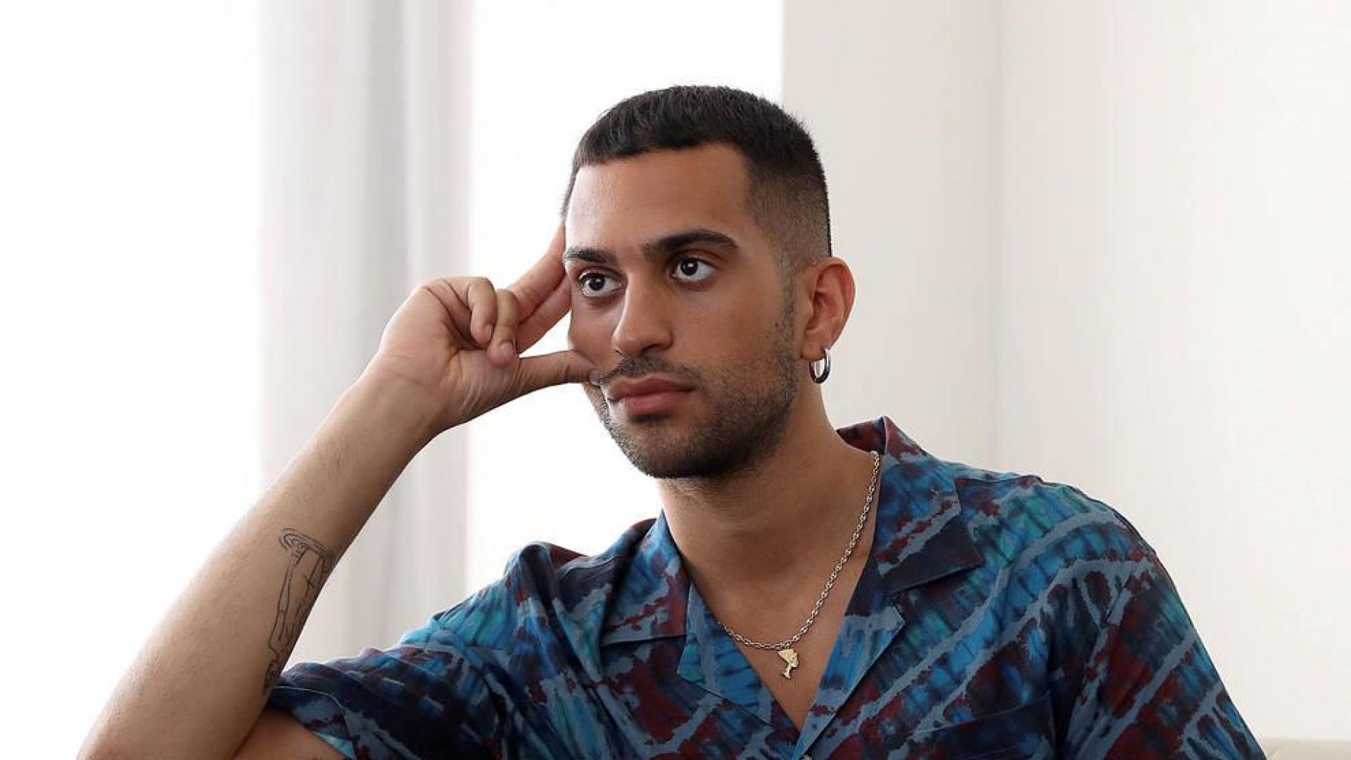 El cantante italiano Mahmood, durante una entrevista en Madrid.