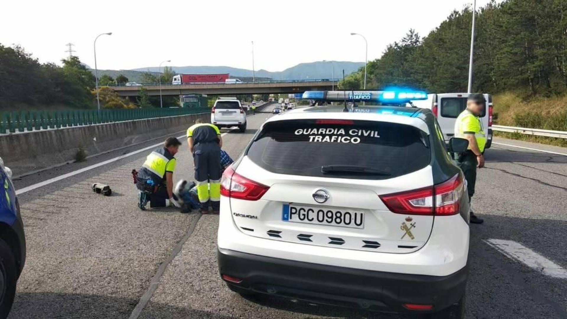 Herido un vecino de Pamplona al sufrir un accidente de moto en Noáin