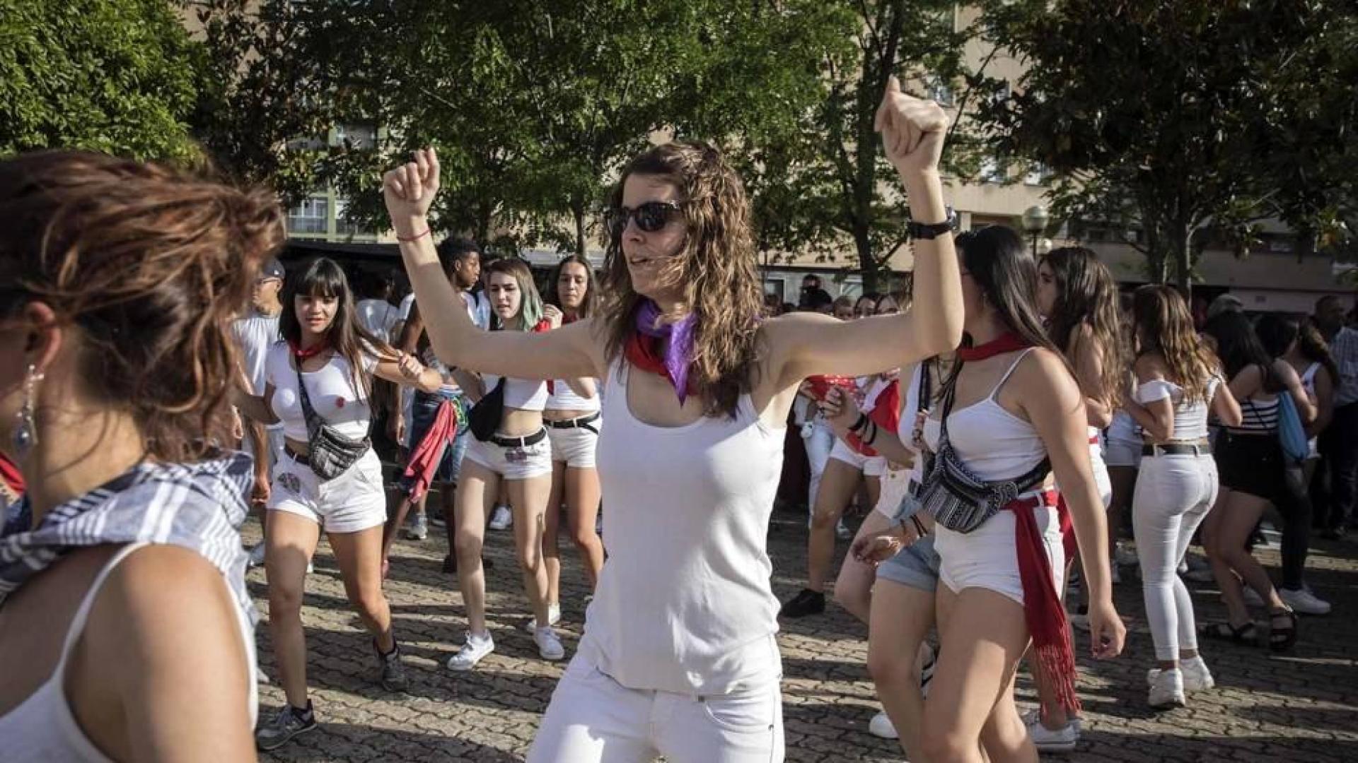 Fotos del cohete de inicio de las fiestas de Barañáin 2019