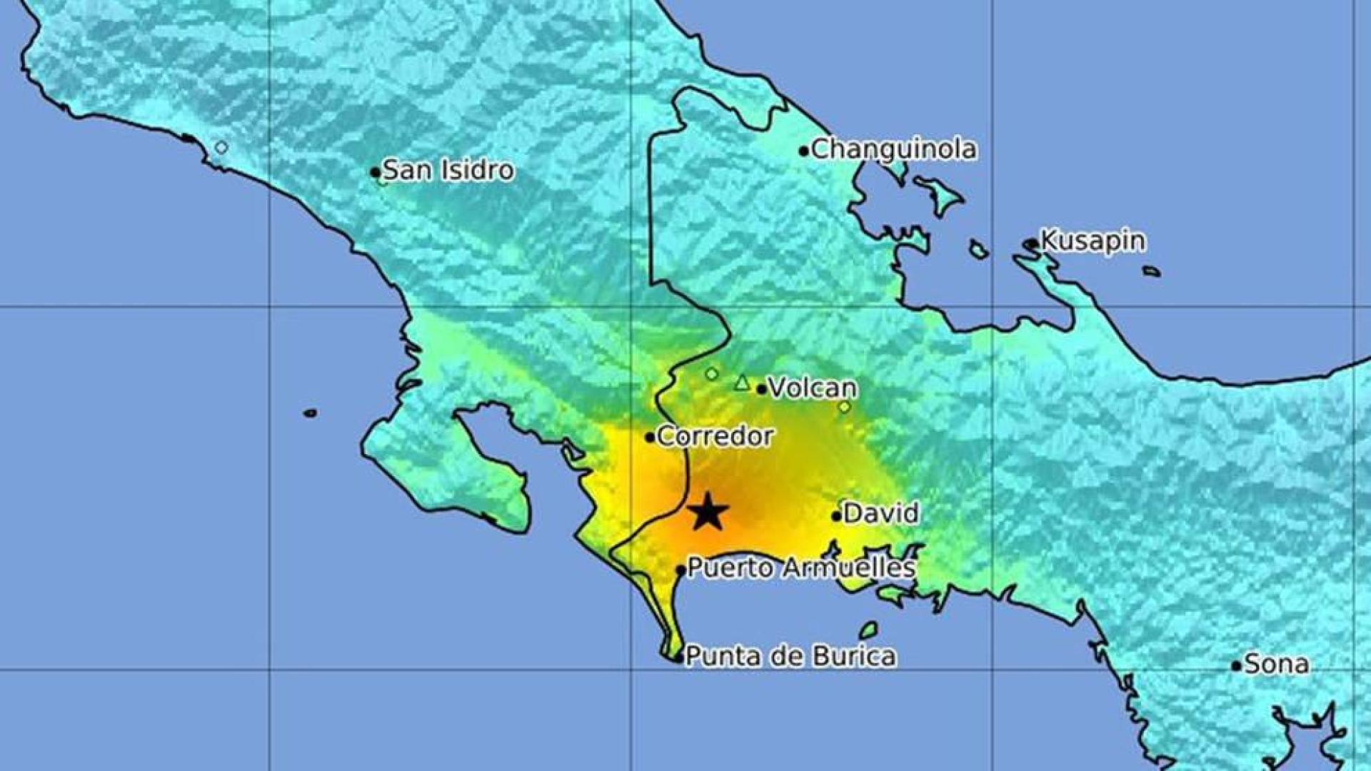 Registrado un terremoto de magnitud 6,3 en la provincia panameña de Chiriquí.
