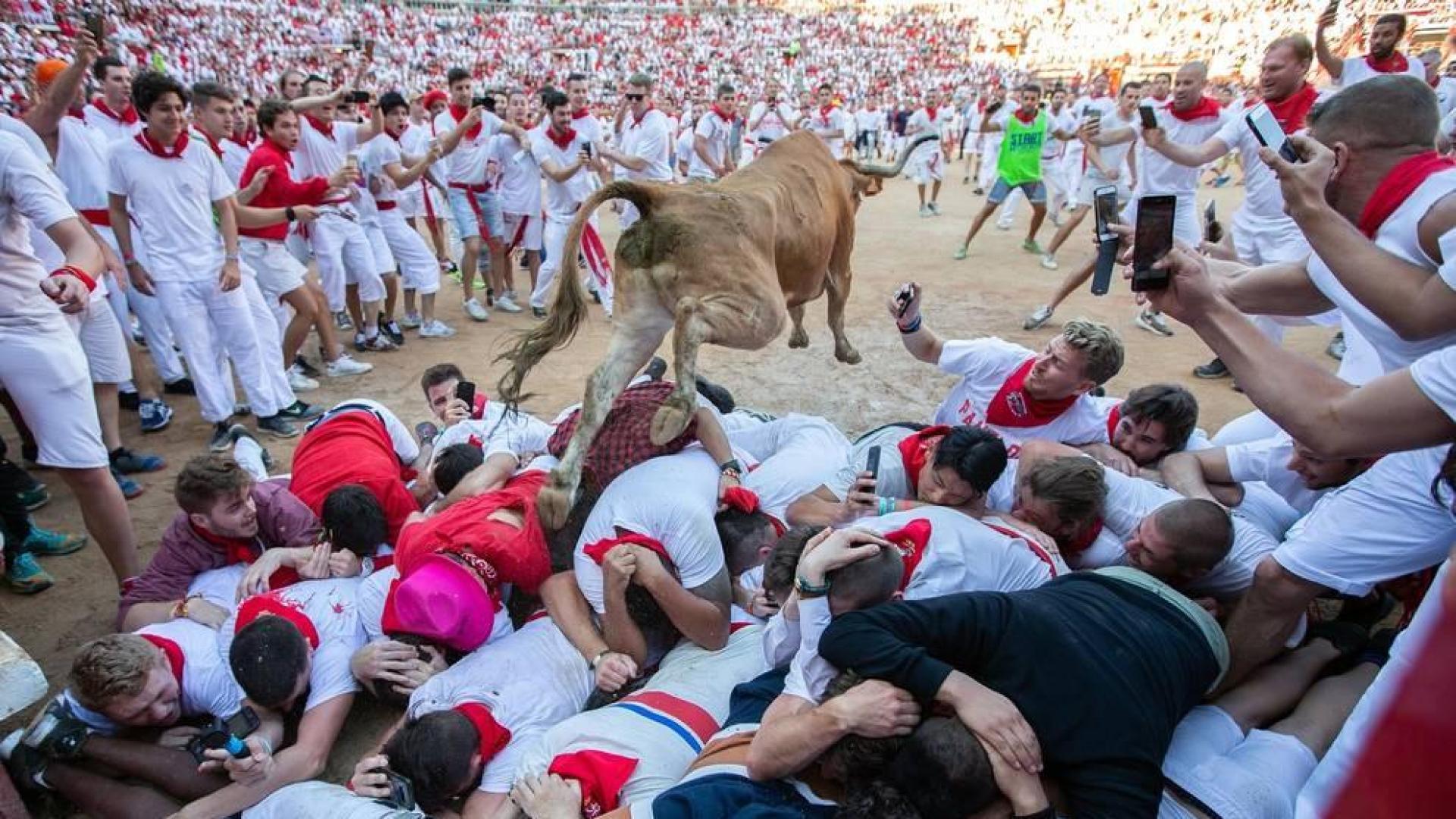 Fotos de Diario de Navarra de los mejores momentos de los encierros de San Fermín de 2018