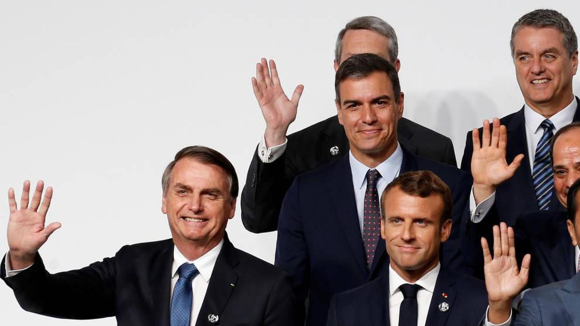 Pedro Sánchez, junto al resto de líderes en la cumbre del G20.