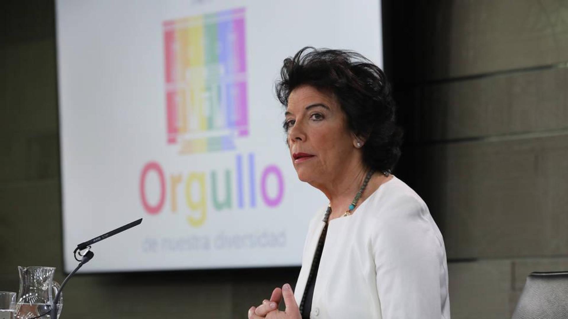 Celáa, en la rueda de prensa posterior al Consejo de Ministros en Moncloa.