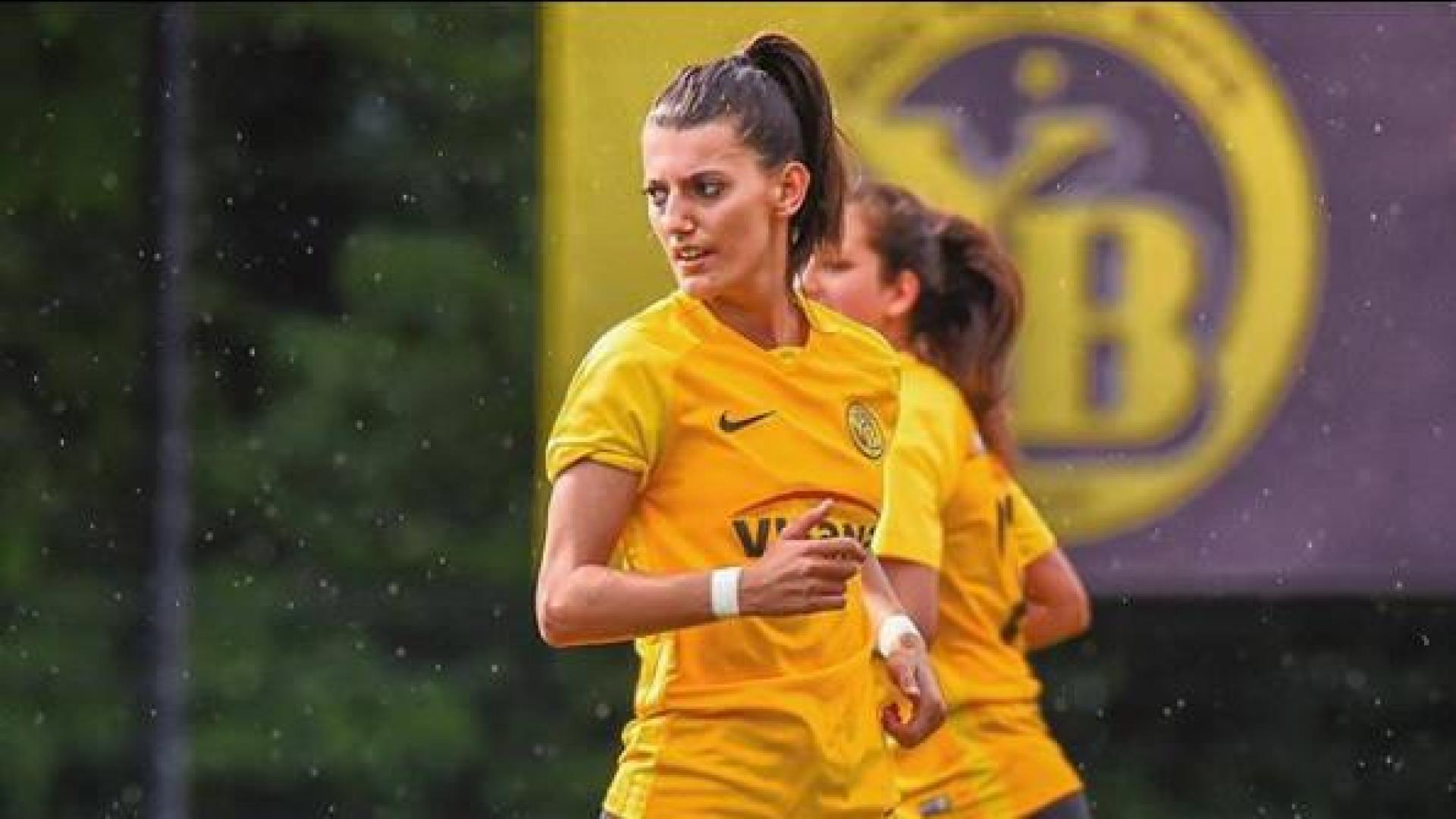 La futbolista suiza Ismaili.