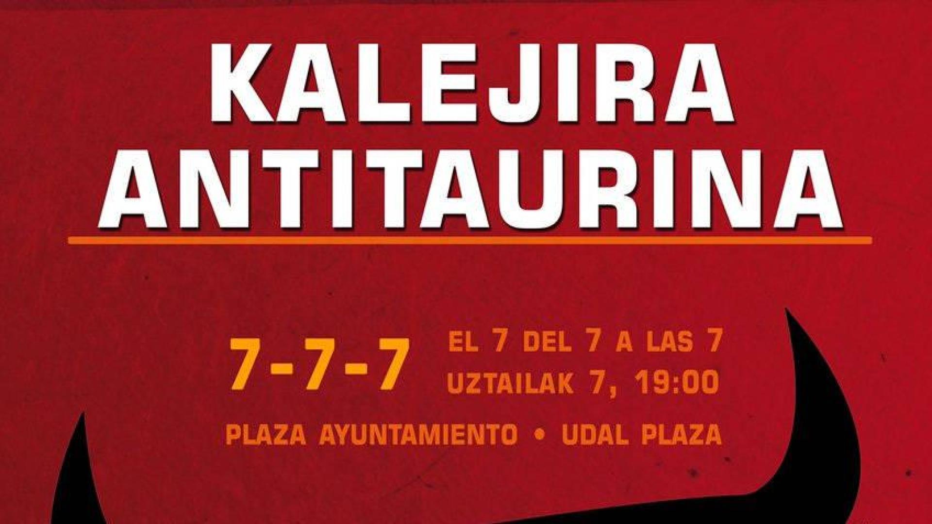 Iruñea Antitaurina convoca una kalejira para reclamar el fin de las corridas de toros
